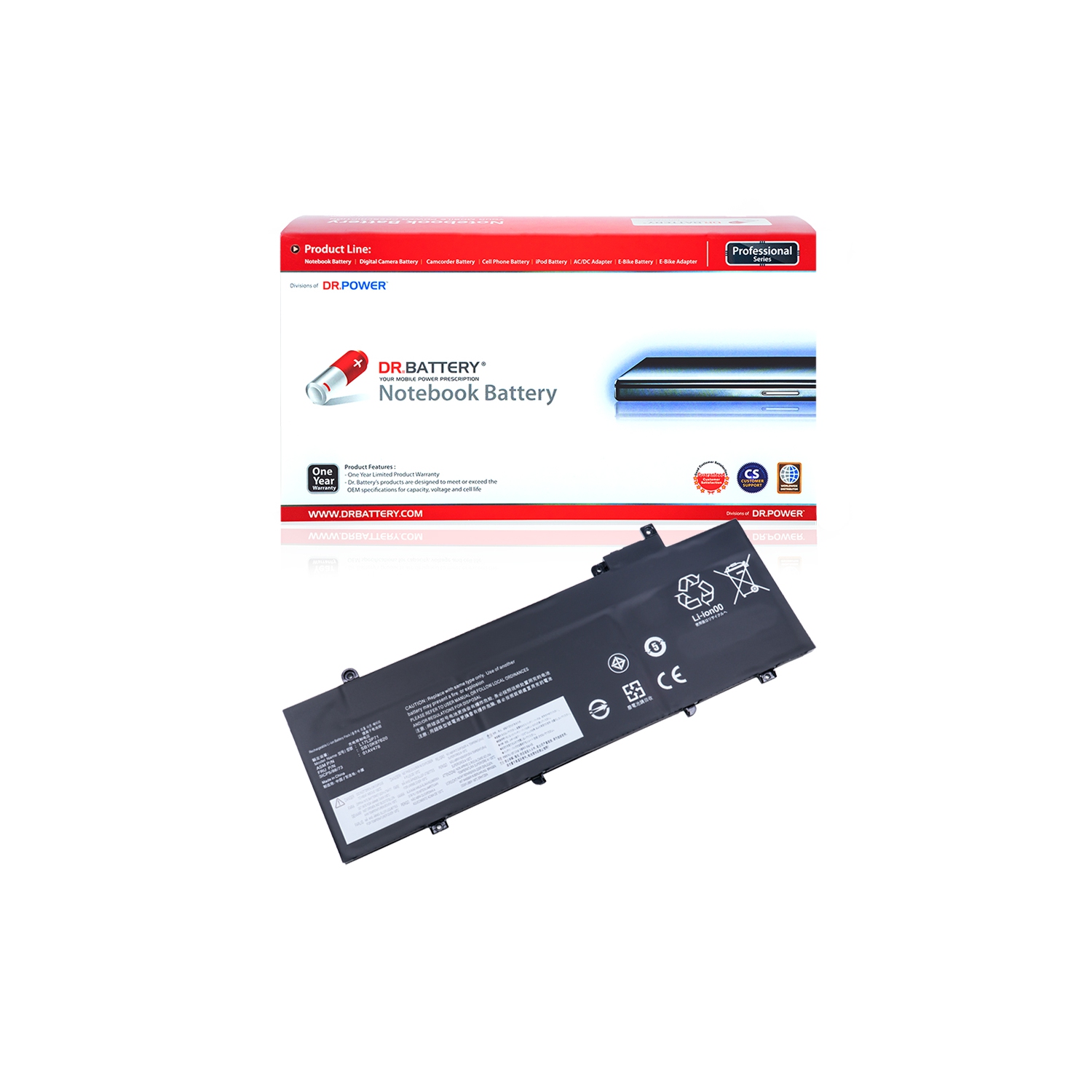 DR. BATTERY - Replacement for Lenovo ThinkPad T480s 20L7S0KU00 / 20L7S0WE00 / 20L7S12900 / SB10K97620 / SB10K97621 / 01AV470 [11.58V / 4920mAh / 57Wh] ***Free Shipping***