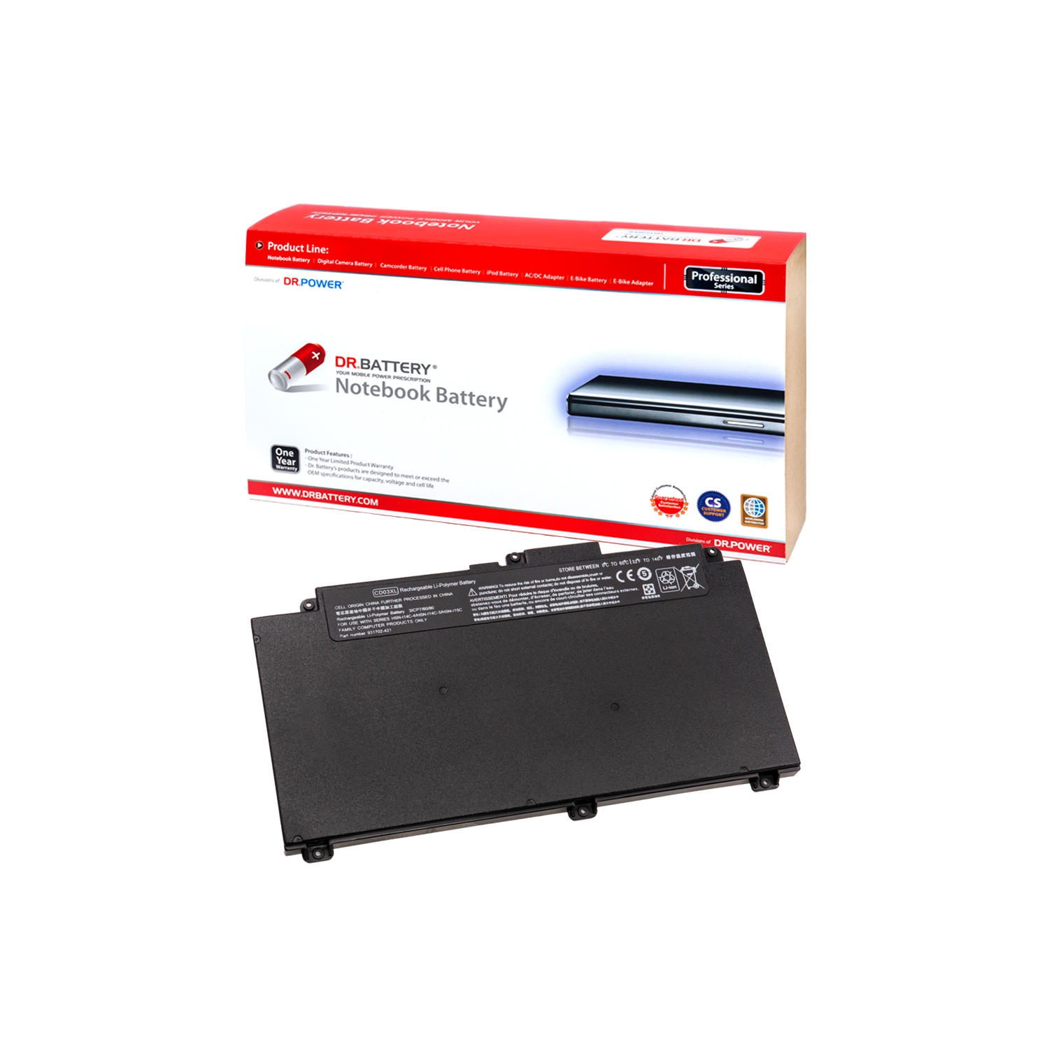 DR. BATTERY - Replacement for HP ProBook 645 G4-3UP62EA / G4-3UN55EA / G4-3UN56EA / G4-3UN59EA / 3ICP7 / 60 / 80 / 931702-171 [11.4V / 4200mAh /