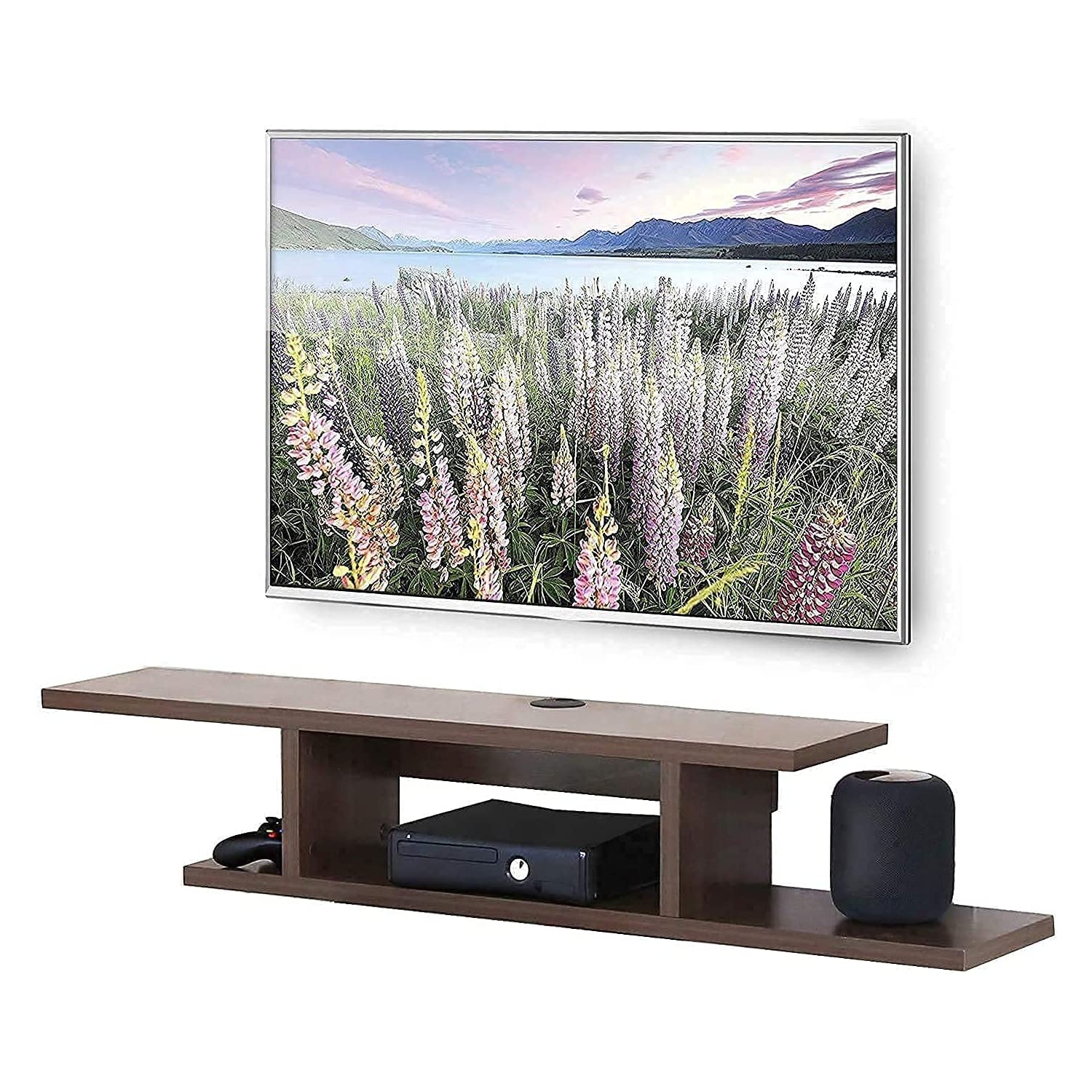 Fitueyes Floating tv Shelf,Wall Mounted Tv Stand Entertainment Center for Xbox one/PS4/vizio/Sumsung/sony