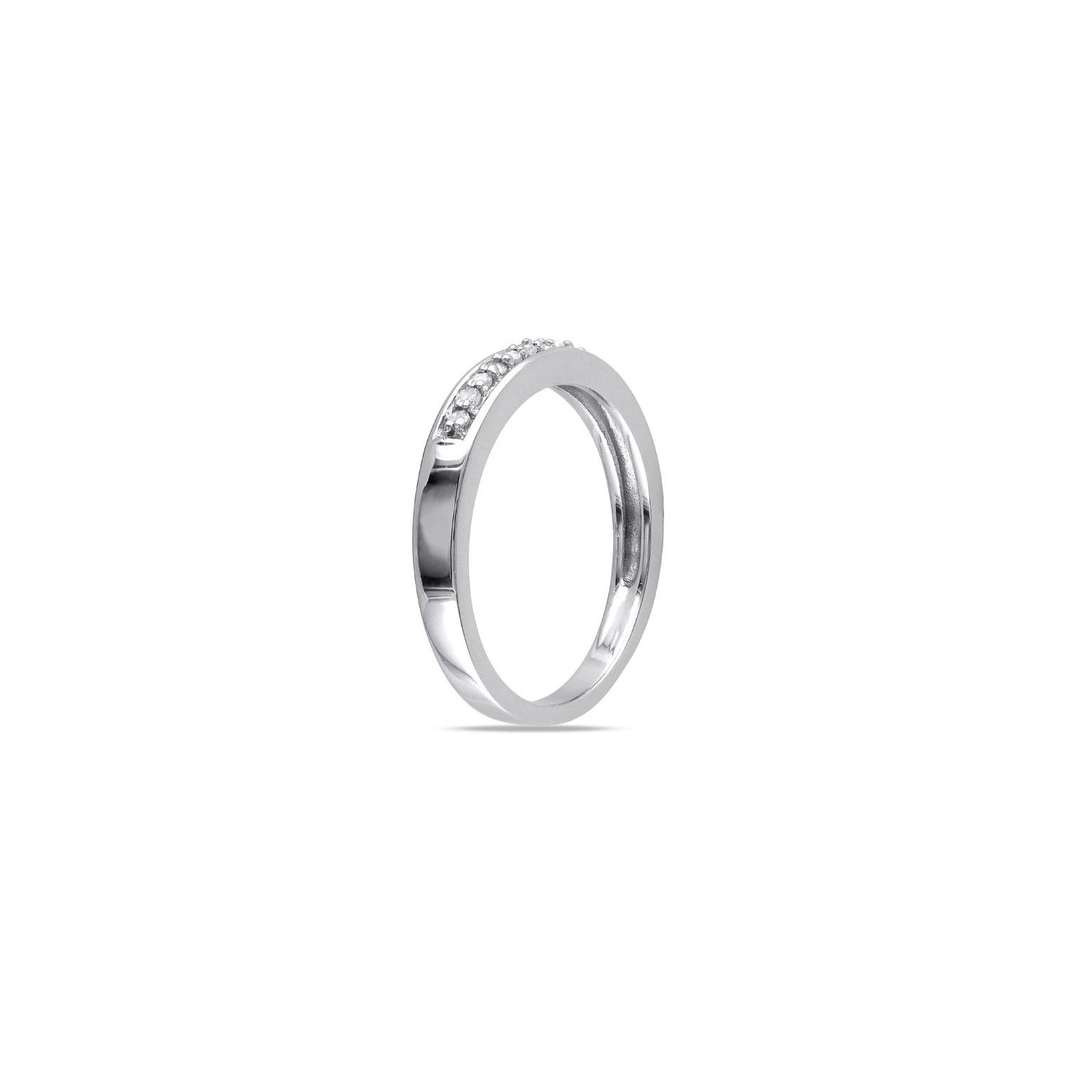 Alliance en argent sterling et diamants 1/10 ct G-H-I, I2-I3