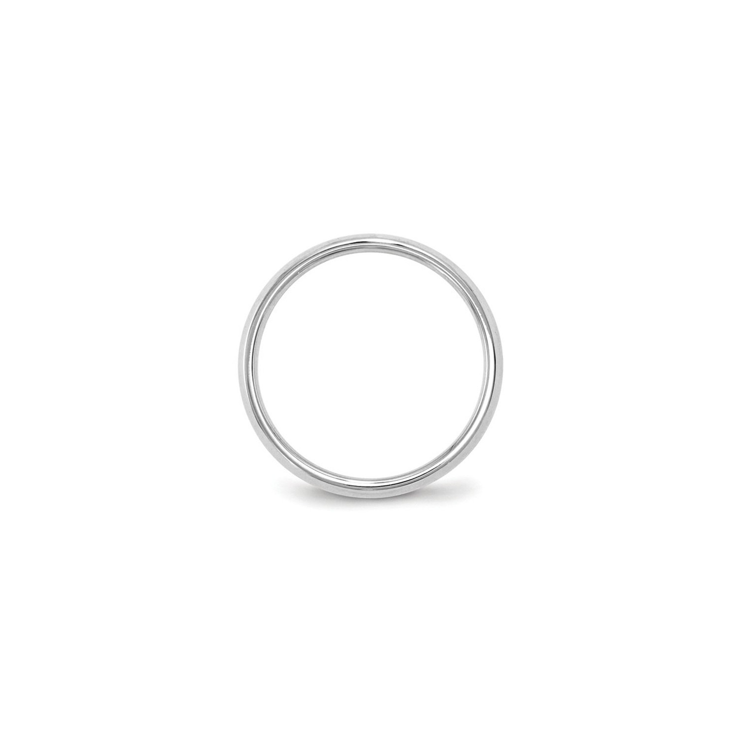 Ladies 14K White Gold 2.5mm Comfort Fit Wedding Band Ring with Knife Edge