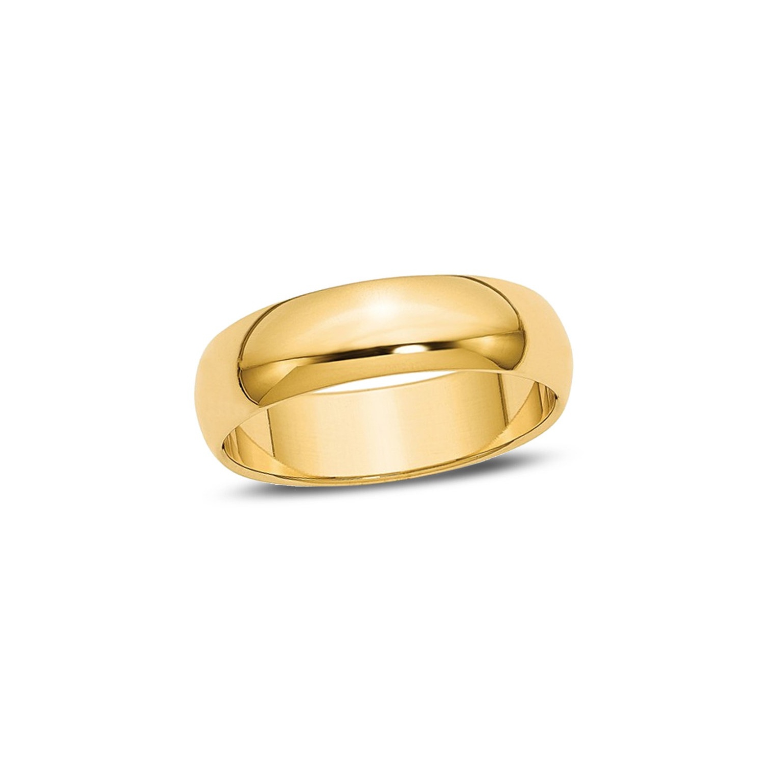 Mens or Ladies 14K Yellow Gold 6mm Wedding Band Ring
