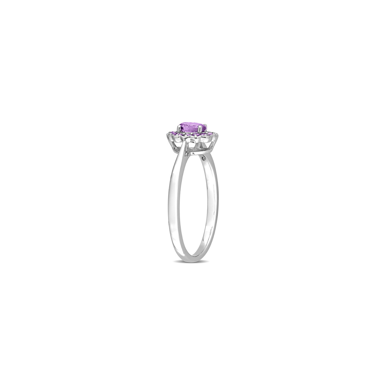 1/3 carat Amethyste Africa anneau avec argent sterling