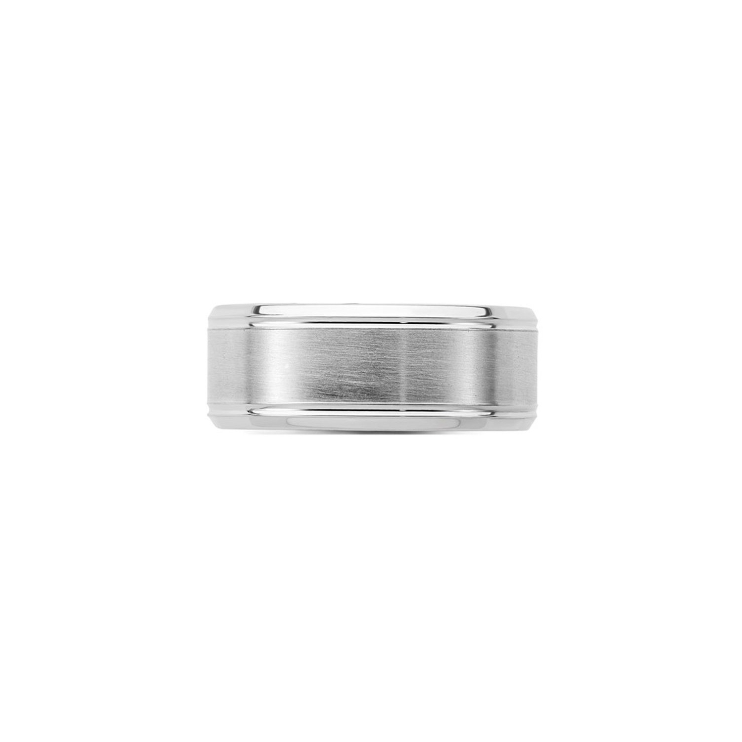 Mens Brushed Sterling Silver Band Ring 6mm