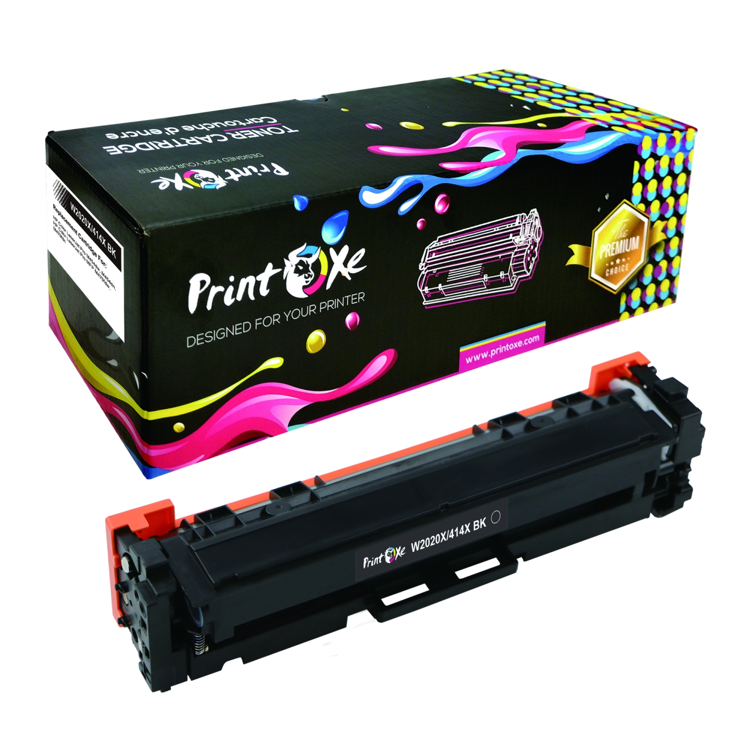 PRINTOXE® 414X {with Chips} Set - compatible avec HP - W2020X W2021X W2022X W2023X version haut rendement de 414&nbsp;A pour imprimantes M454dn