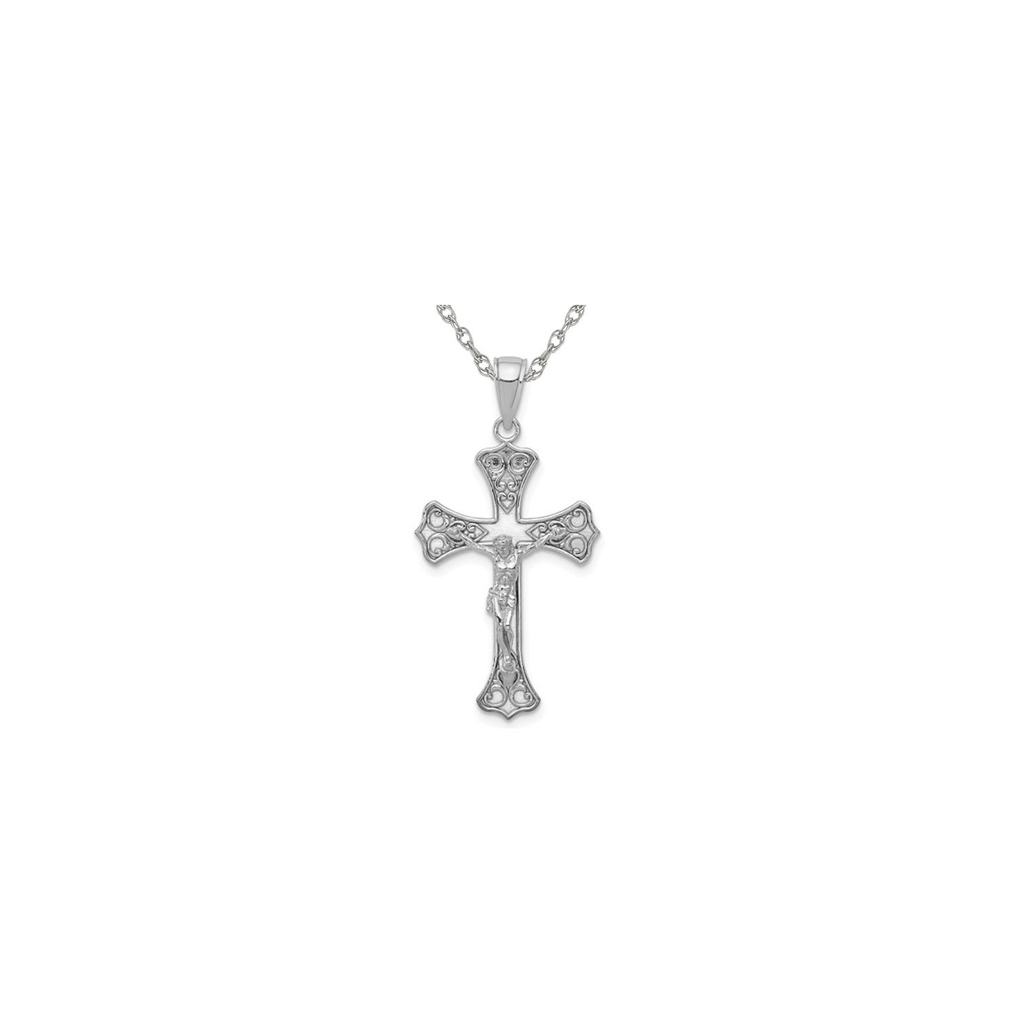 croix・blanc CROIX EN OR BLANC 10K | Bijouteries Lavigueur