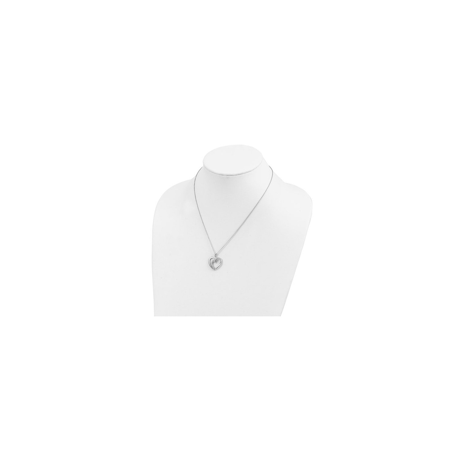 Soulmate Heart Pendant Necklace in Sterling Silver with