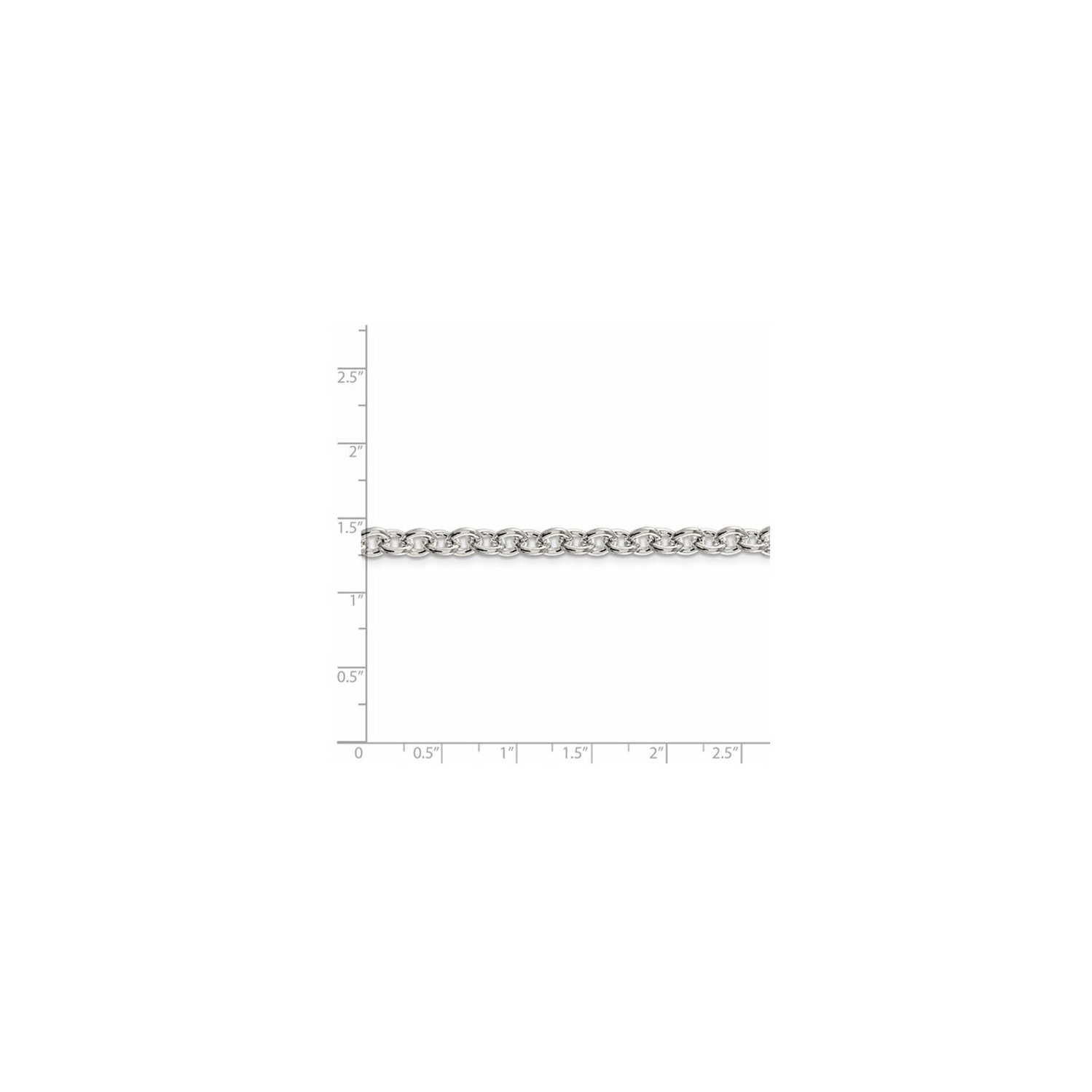 Sterling Silver 6.10mm Cable Chain Necklace -- 24 Inches