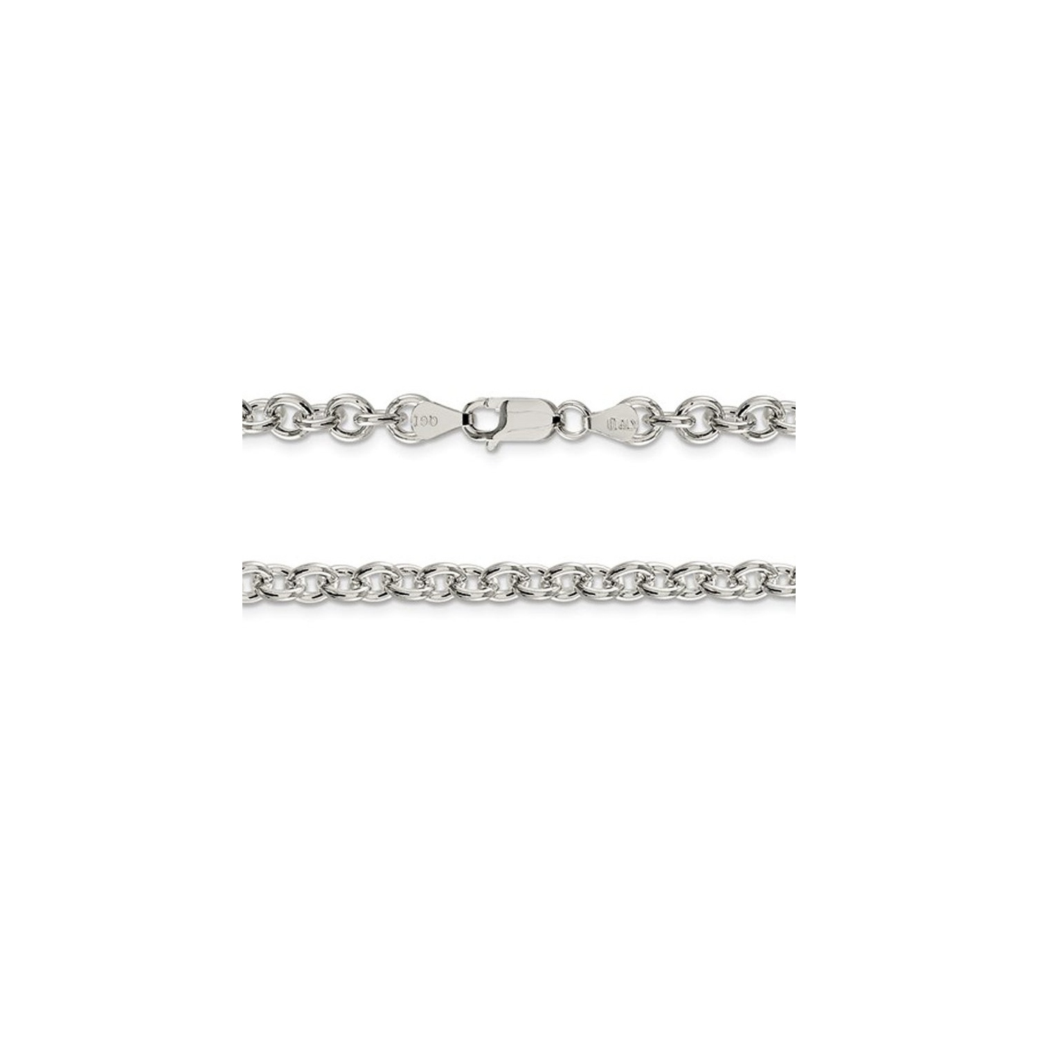 Sterling Silver 6.10mm Cable Chain Necklace -- 24 Inches