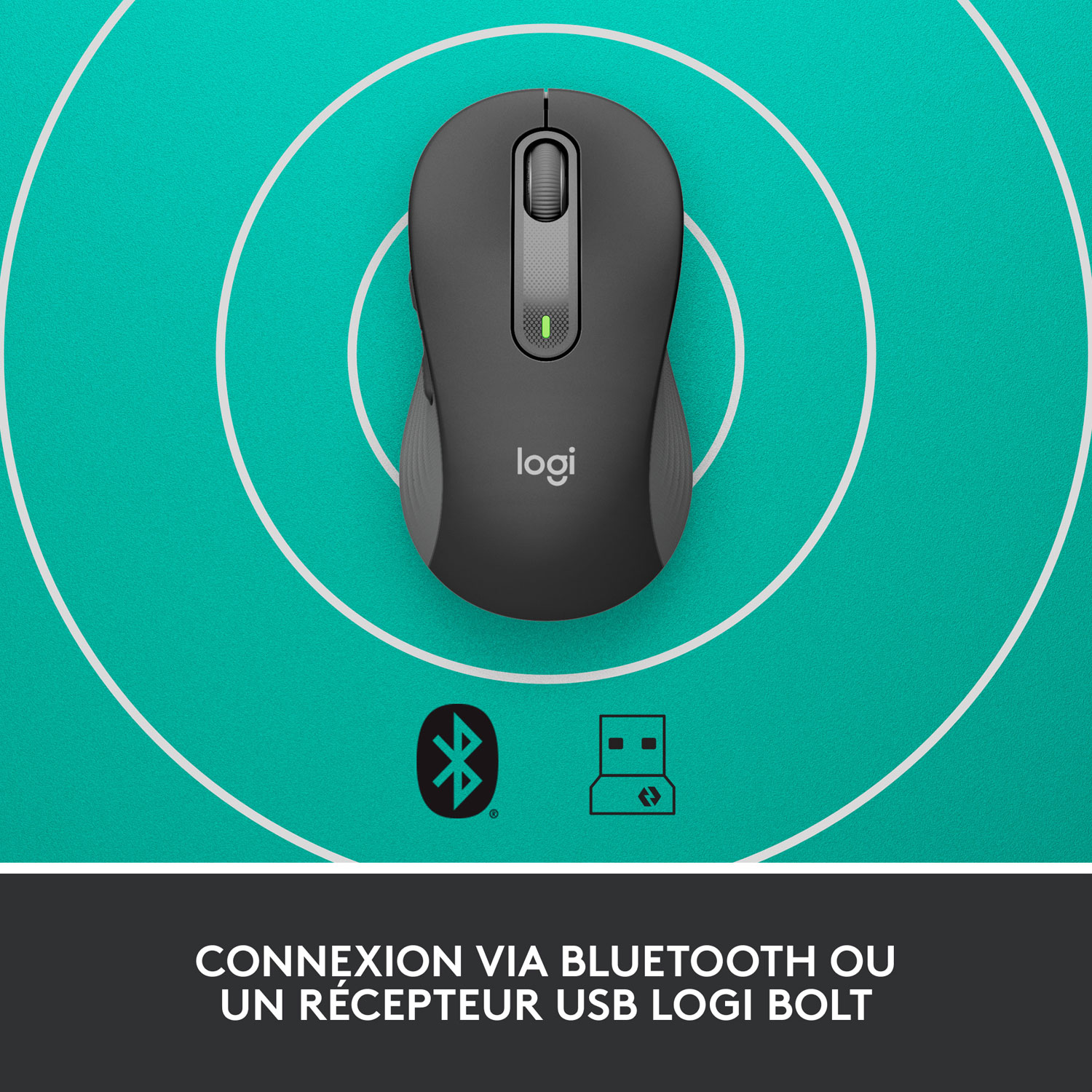 Souris optique sans fil Signature M650 de Logitech - Graphite
