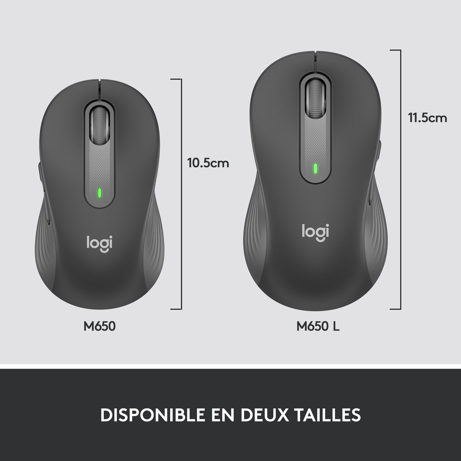 Souris optique sans fil Signature M650 de Logitech - Graphite