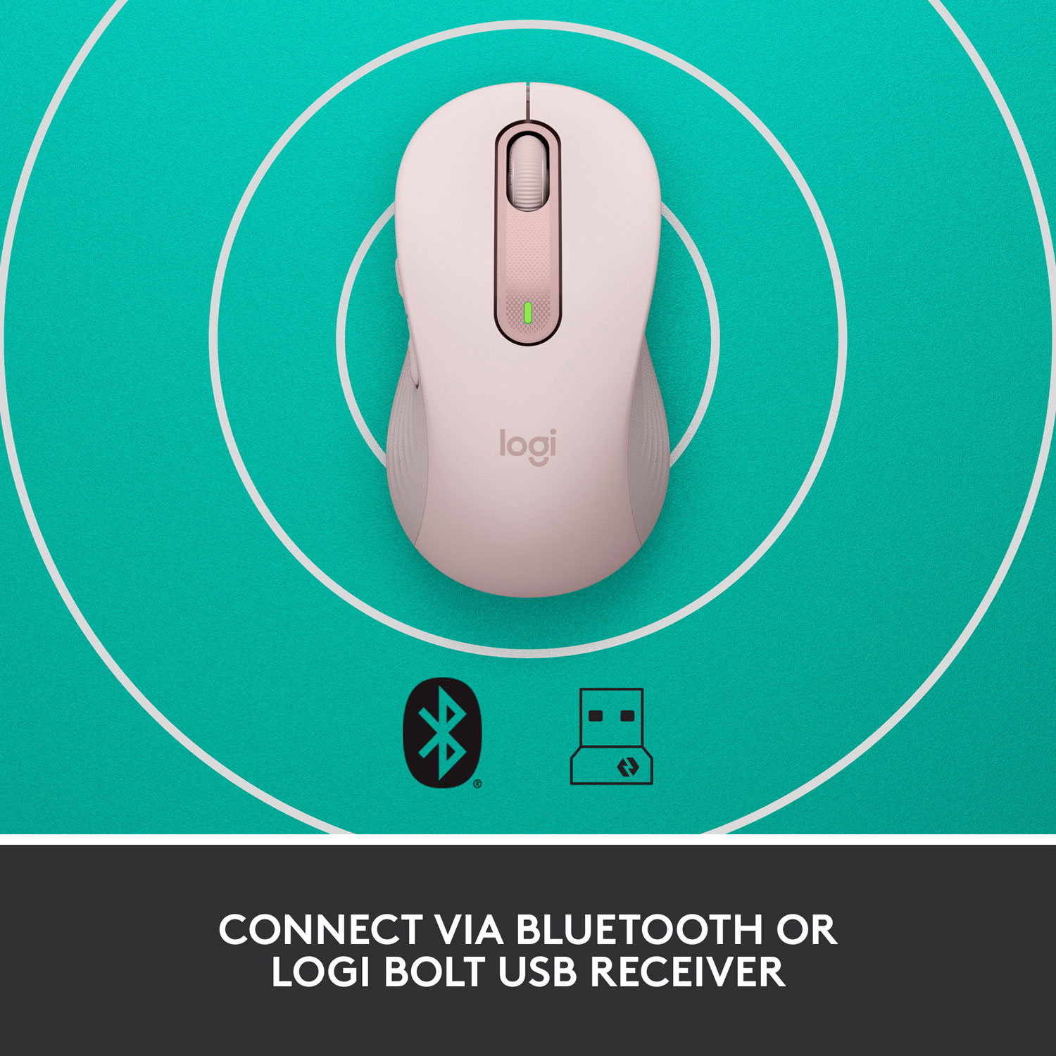 Souris optique sans fil Signature M650 de Logitech - Rose