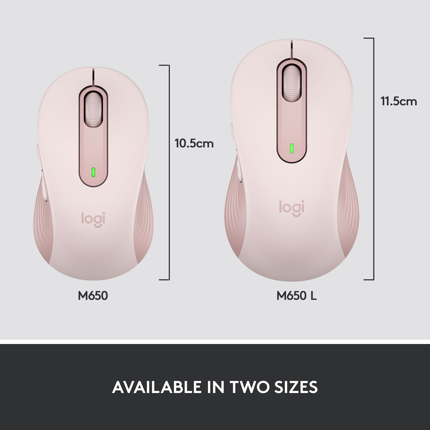 Souris optique sans fil Signature M650 de Logitech - Rose