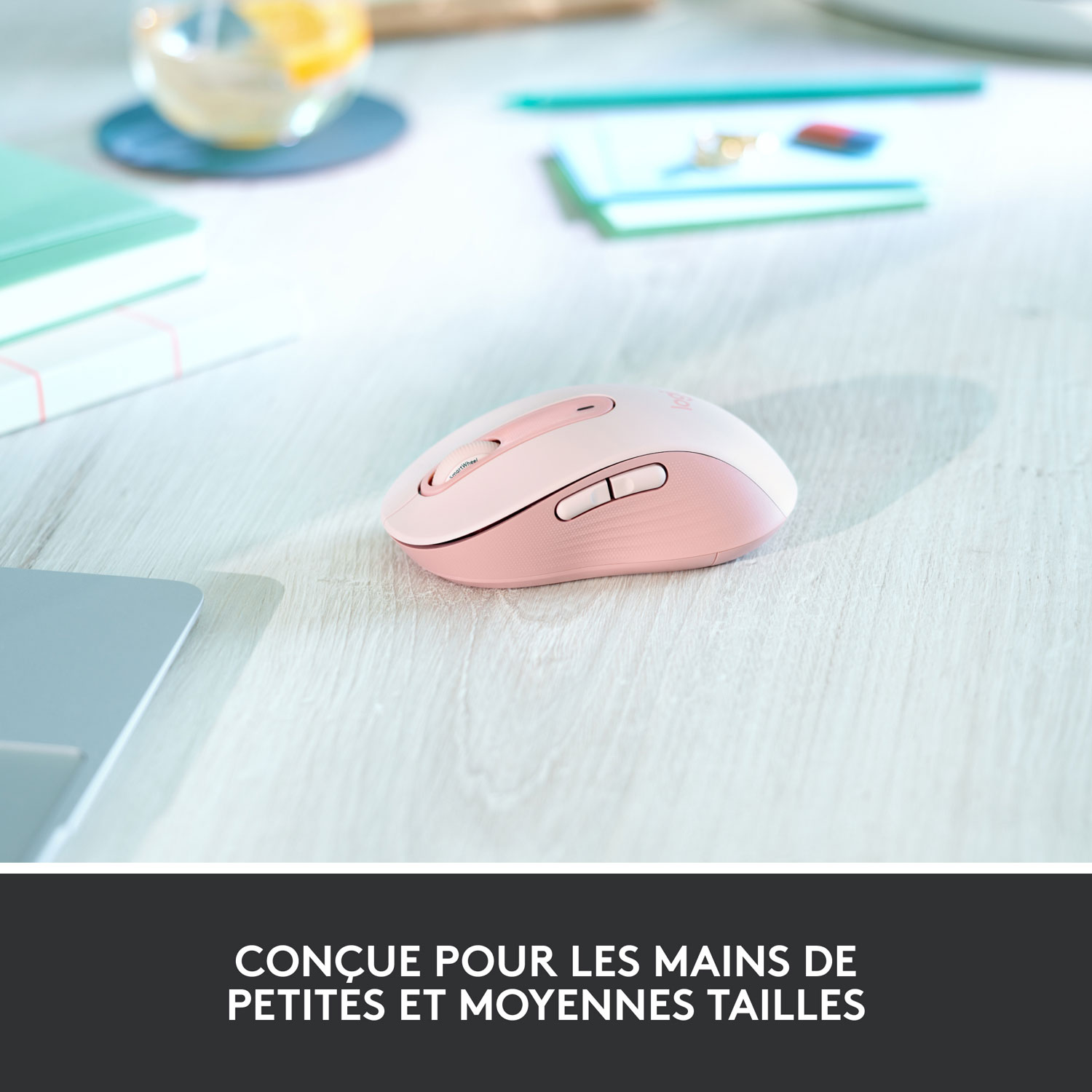 Souris optique sans fil Signature M650 de Logitech - Rose