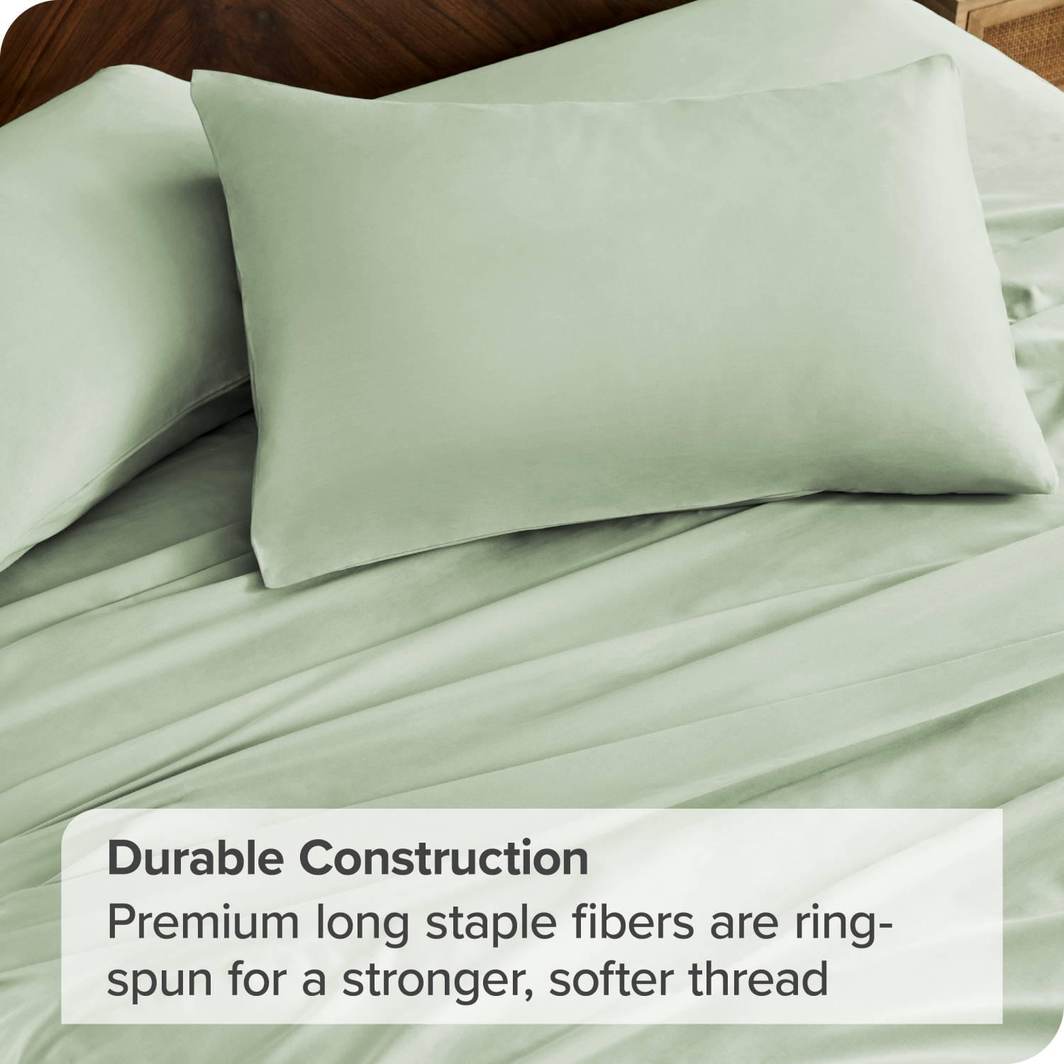 Bare Home 100% Organic Cotton Sheet Set - Crisp Percale Weave - Lightweight & Breathable