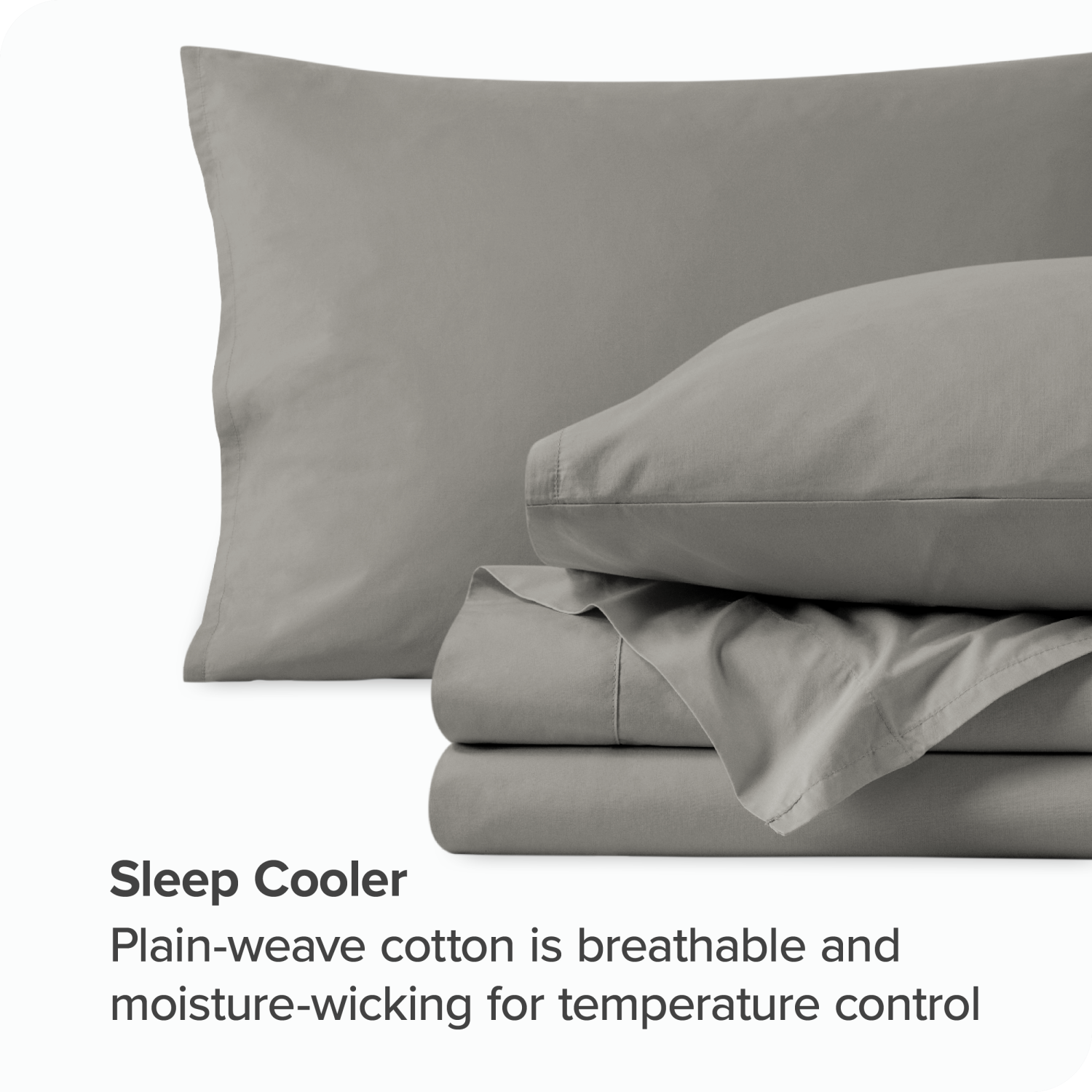 Bare Home 100% Organic Cotton Sheet Set - Crisp Percale Weave - Lightweight & Breathable