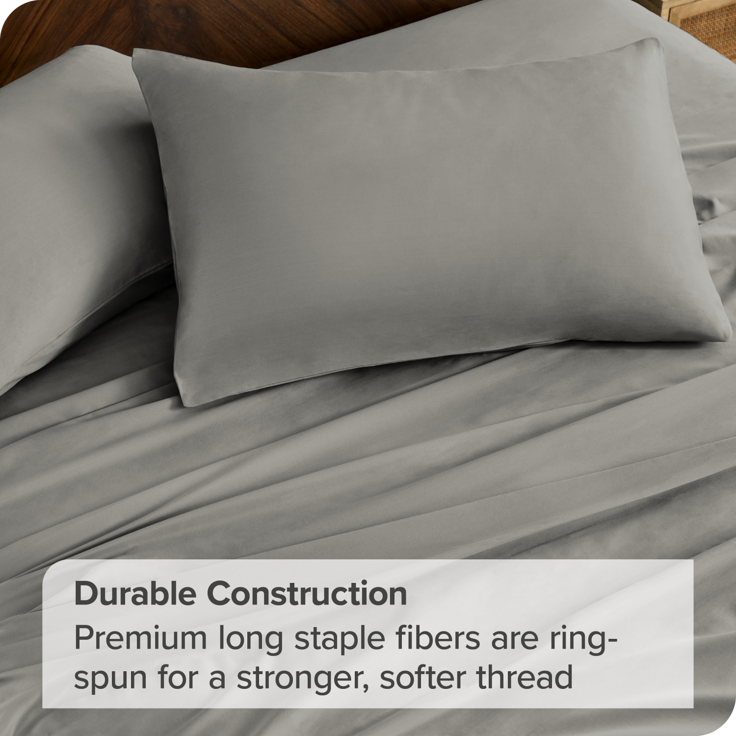 Bare Home 100% Organic Cotton Sheet Set - Crisp Percale Weave - Lightweight & Breathable