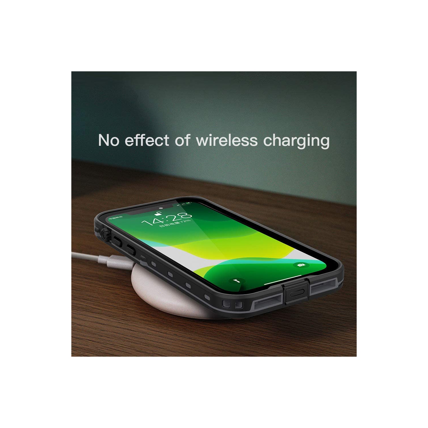 navor Waterproof Phone Cover Compatible with iPhone 12 Pro 6.1-inch, Shockproof Dustproof Clear Cover with Built-in Screen Protector