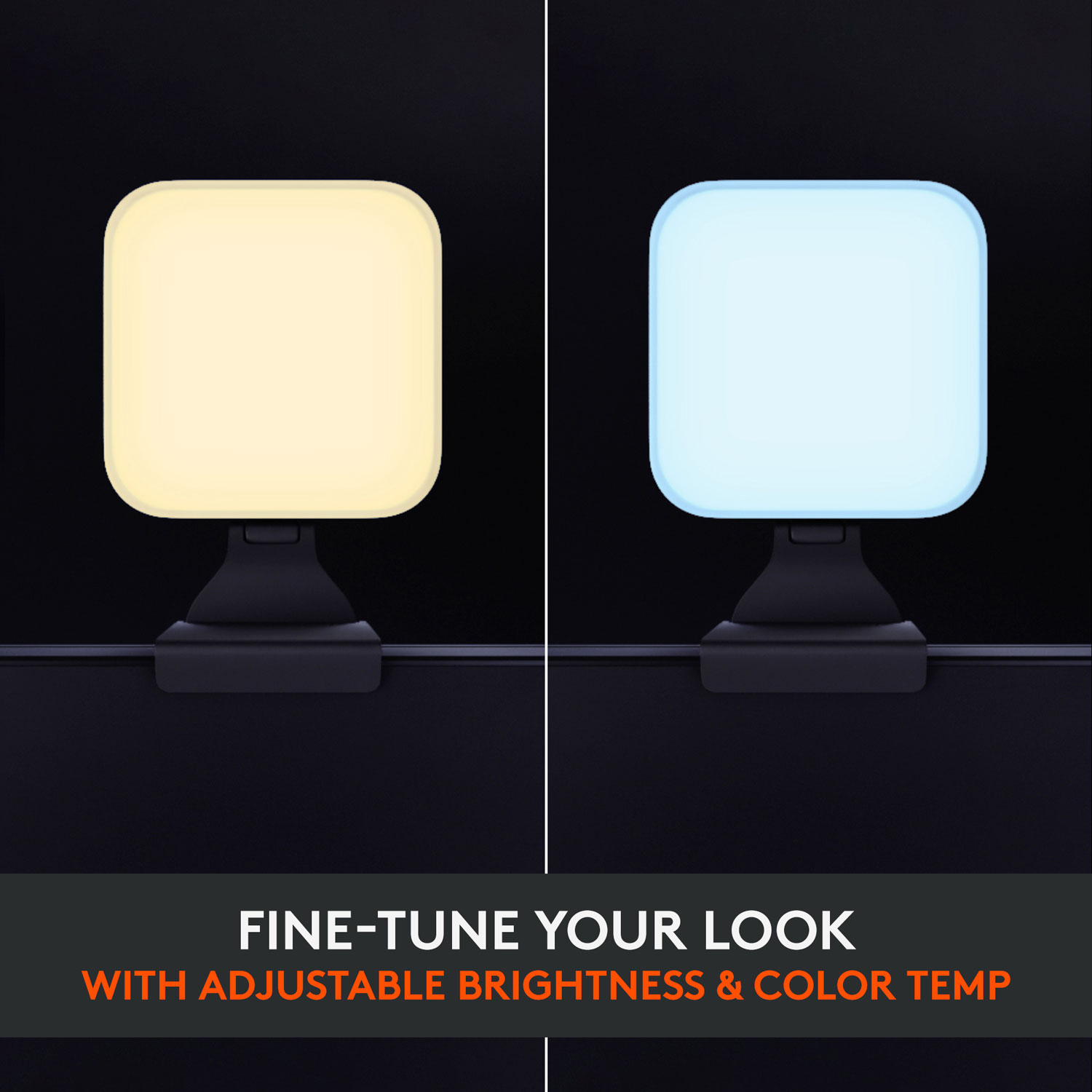 Lampe de diffusion DEL haut de gamme Litra Glow de Logitech avec TrueSoft - Noir