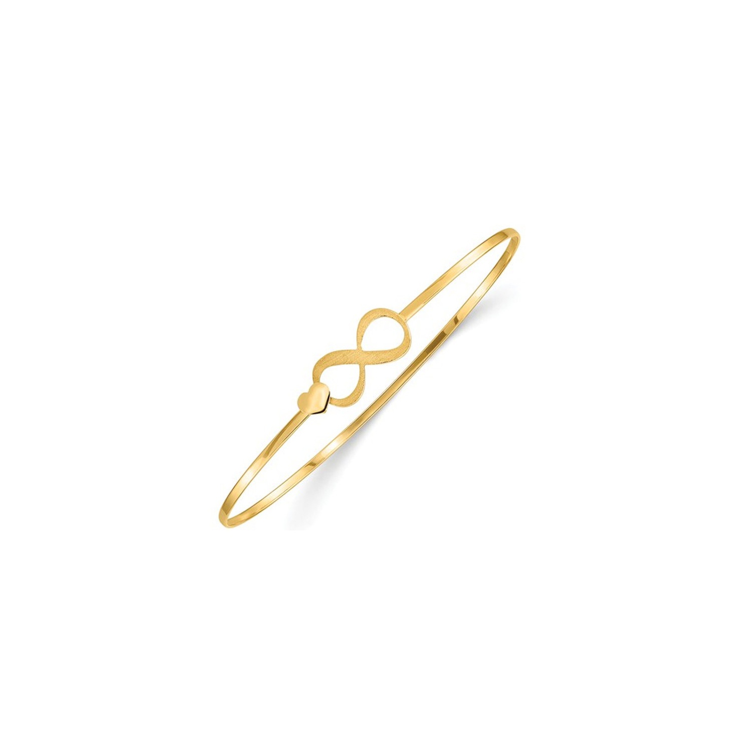 Bracelet en forme de coeur infini en or jaune 14 ct
