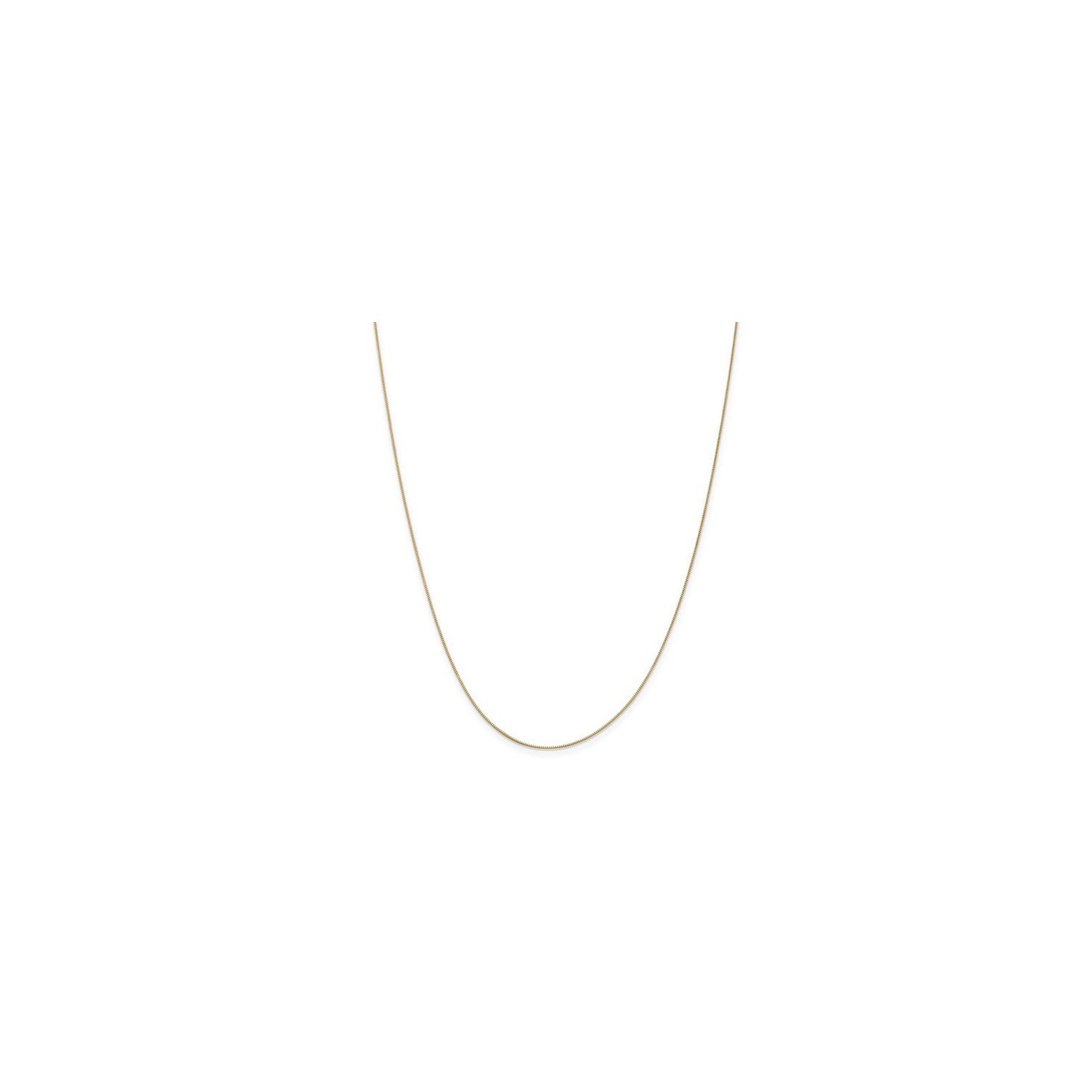 14K Yellow Gold Box Chain 0.500mm Necklace 18 Inches