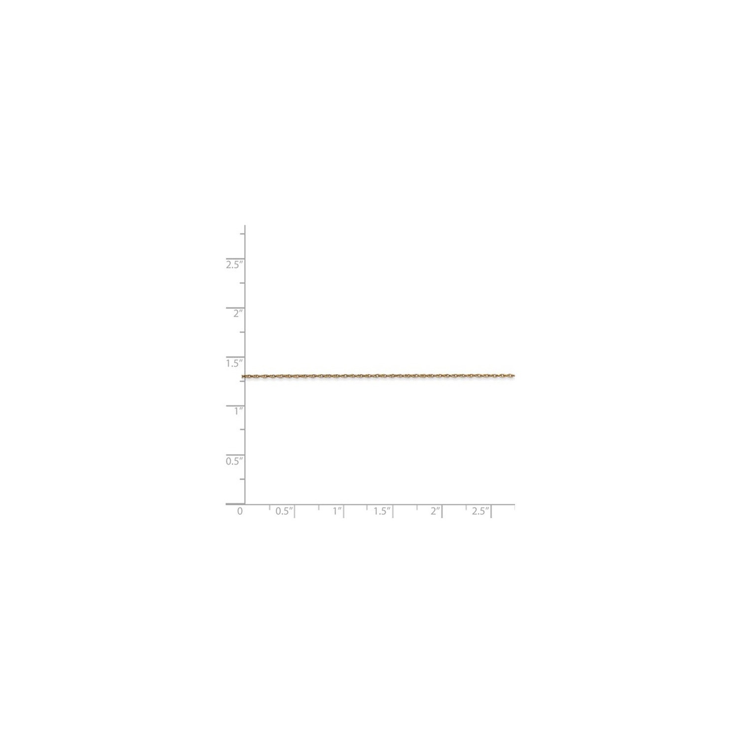 14K Yellow Gold Cable Rope Chain 0.500mm 18 inches