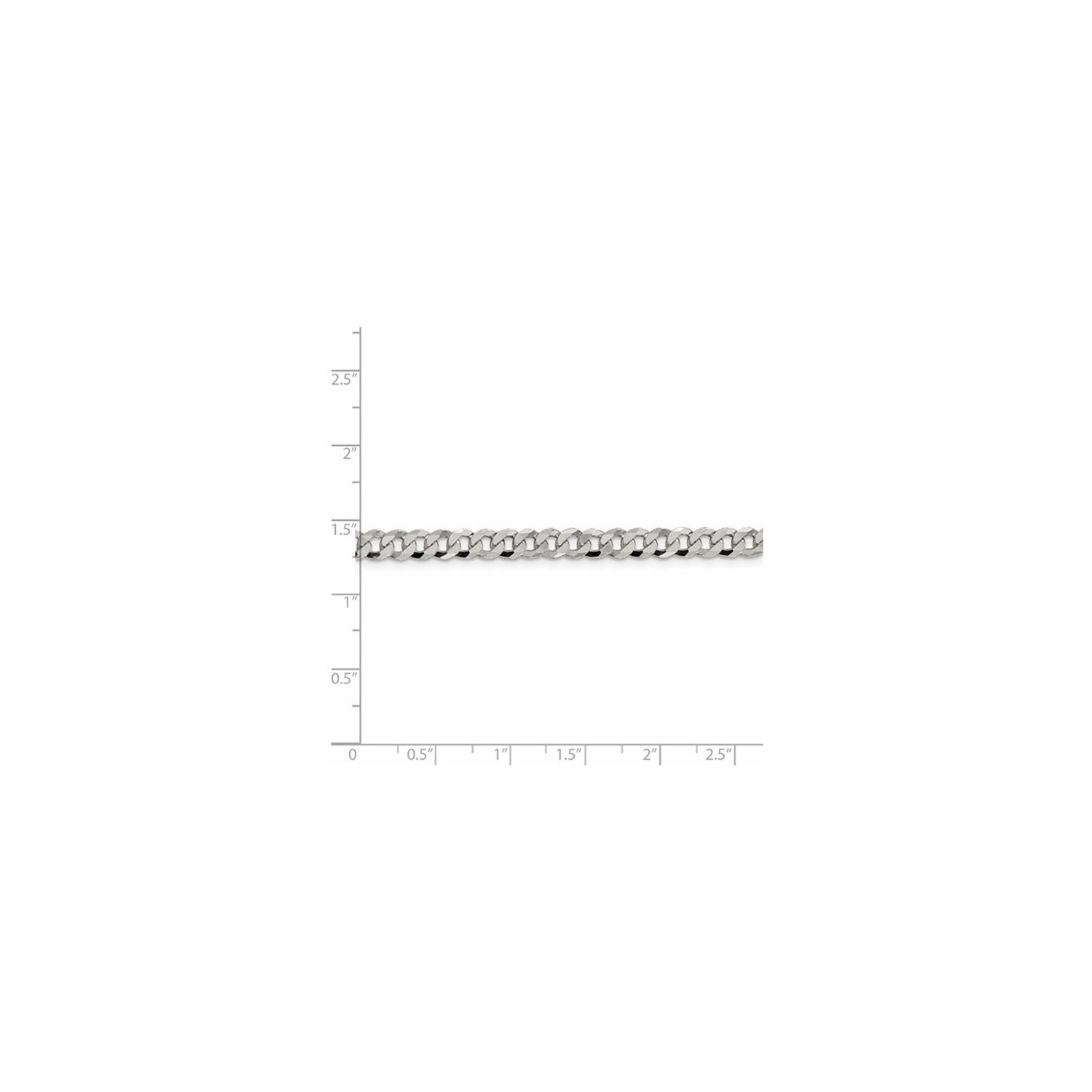 Collier en chaîne de bordure biseauté pour hommes en argent sterling 20 pouces