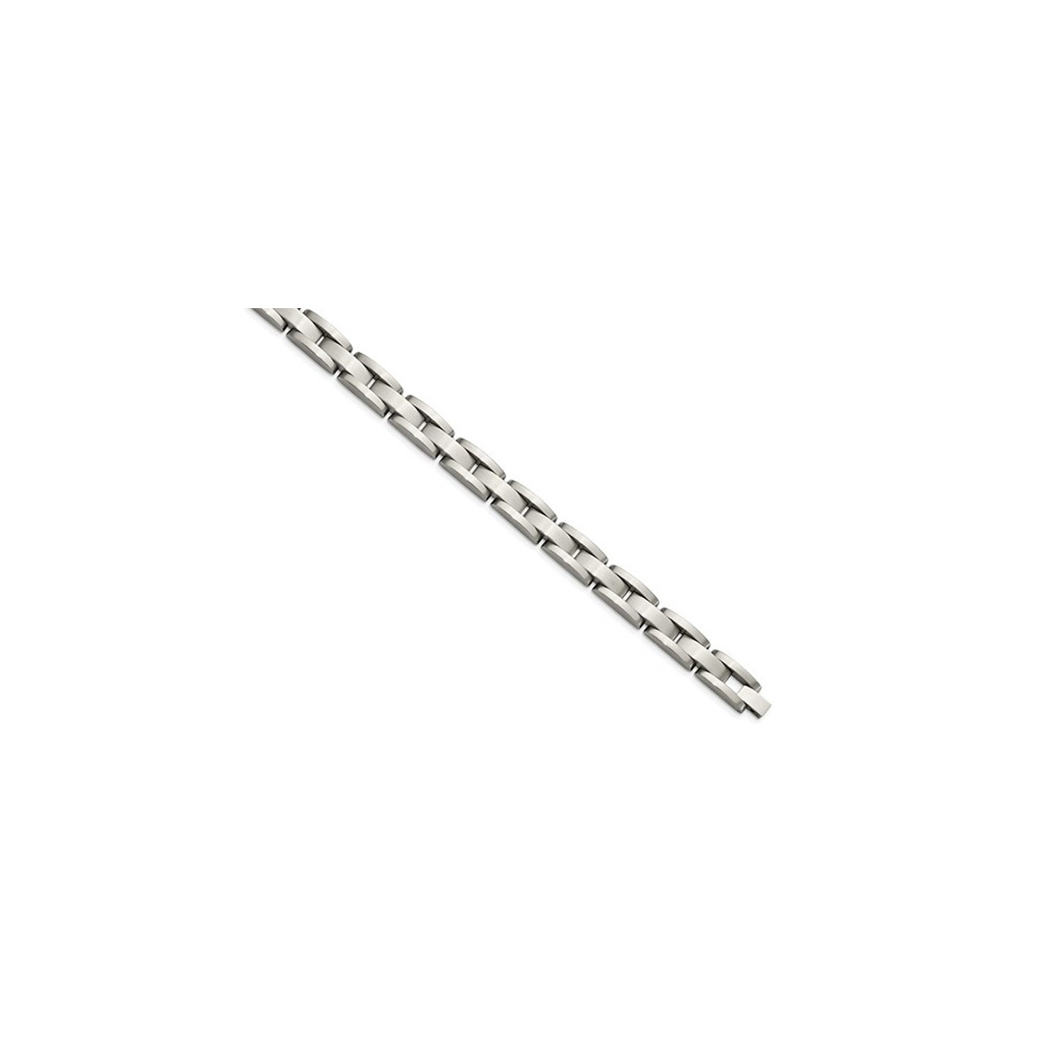 Bracelet homme en acier inoxydable brossé et poli, 8 po