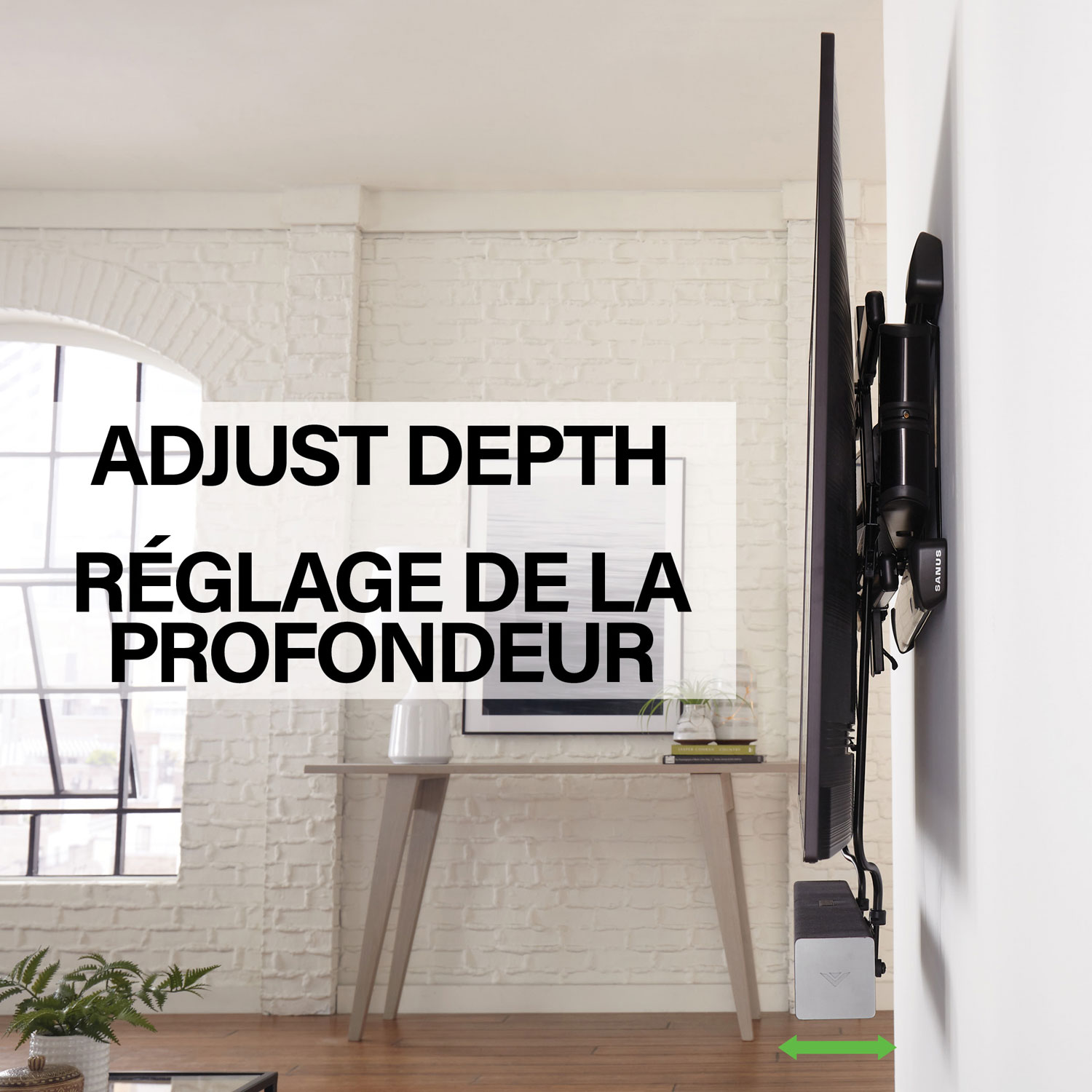 Support universel pour barre de son de Sanus - Noir