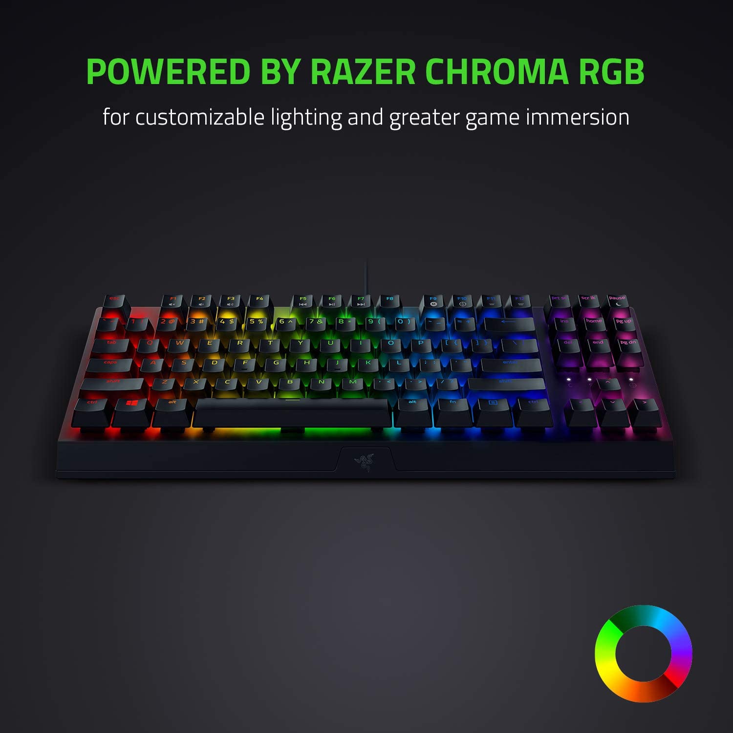 Remis à neuf - clavier de jeu mécanique sans pavé numérique BlackWidow V3 de Razer