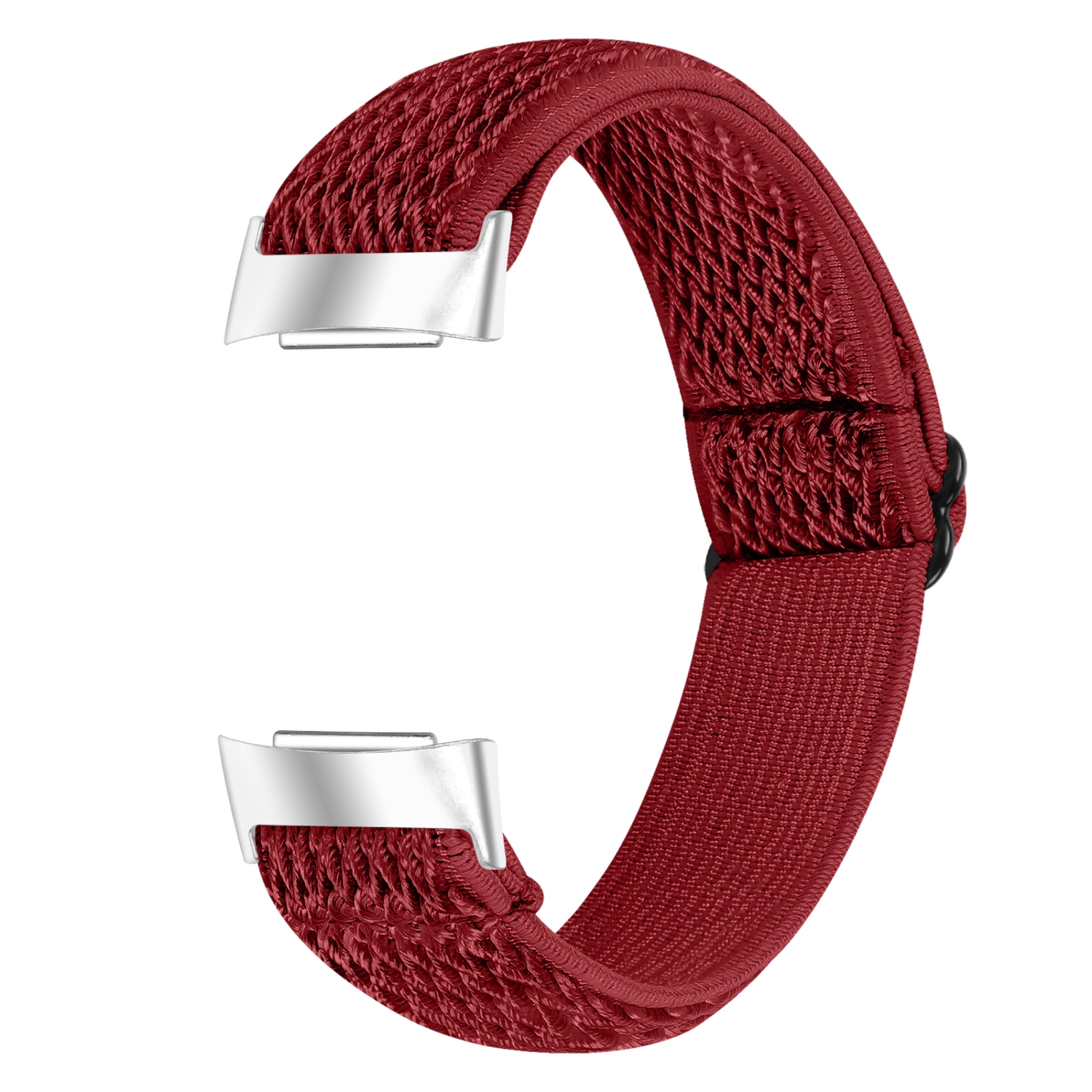 Sangle de montre en nylon tissé de remplacement StrapsCo pour la charge Fitbit 5 - Rouge