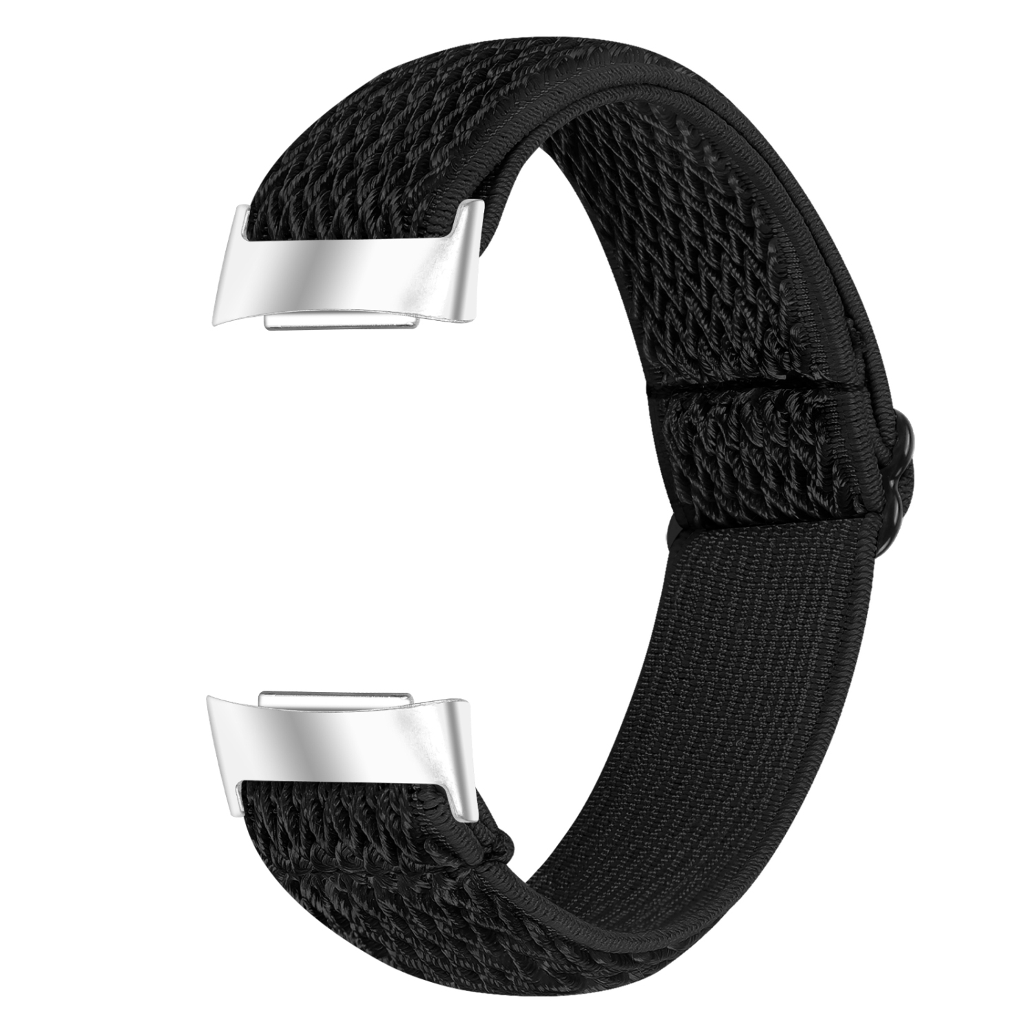 Sangle de montre en nylon tissé de remplacement StrapsCo pour la charge Fitbit 5 - Noir