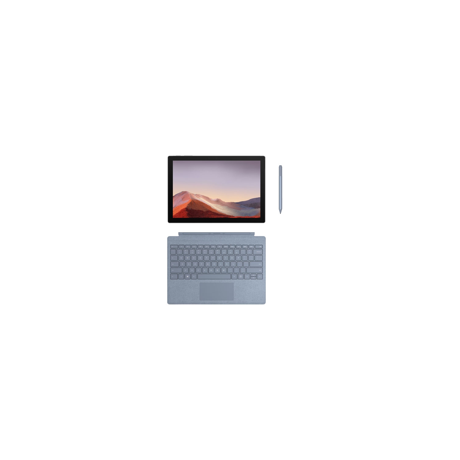 Refurbished (Good) - Microsoft Surface Pro 7 12.3" 256GB Tablet (Intel i5/8GB RAM) w/ Type Cover & Pen - Platinum/Blue - En