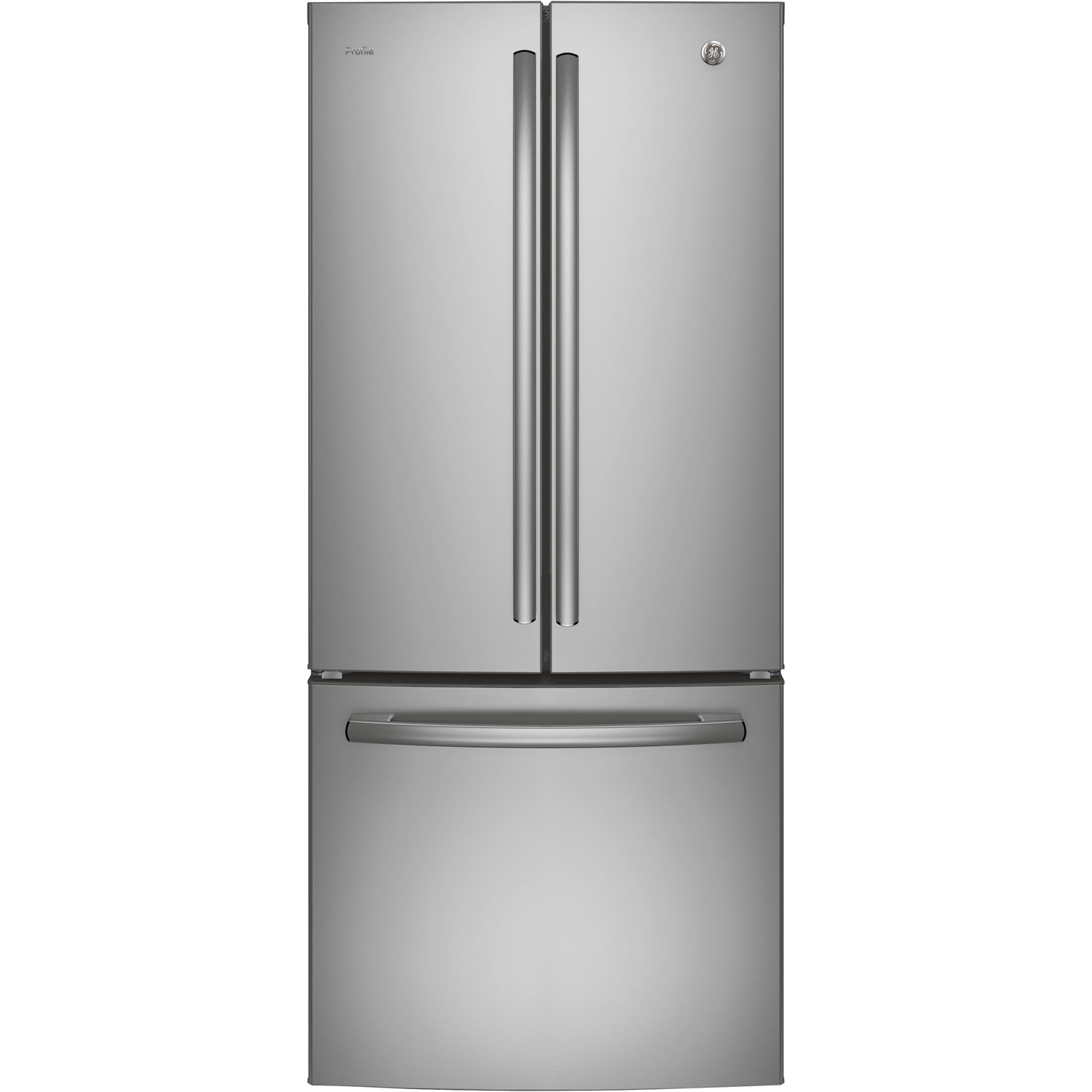 Réfrigérateur à deux portes 21 pi³ 30 po avec distributeur d'eau de GE - Inox