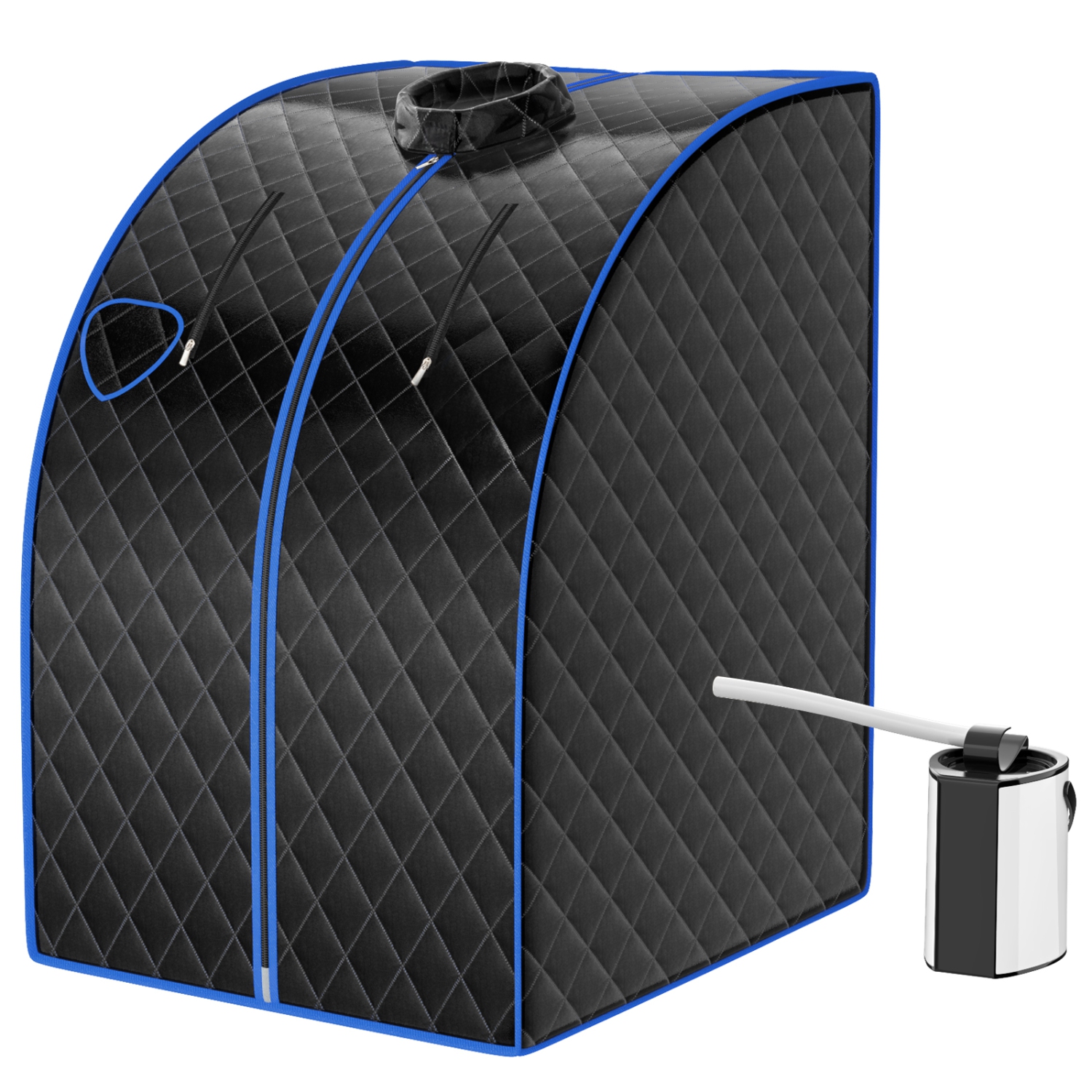 Topbuy Portable Steam Sauna Spa Household Personal Sauna Tent W/ 9-Level Temperature & Timer Black/Coffee/Gray