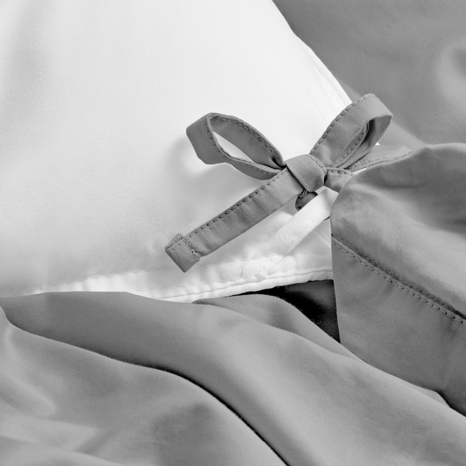 Bare Home 100% Organic Cotton Duvet Cover Set - Crisp Percale Weave - Lightweight & Breathable - Twin/Twin XL, Light Grey