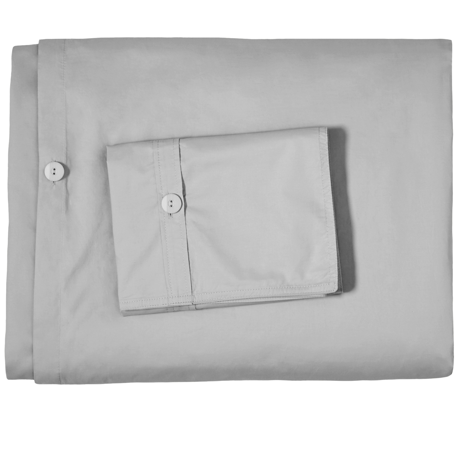 Bare Home 100% Organic Cotton Duvet Cover Set - Crisp Percale Weave - Lightweight & Breathable - Twin/Twin XL, Light Grey