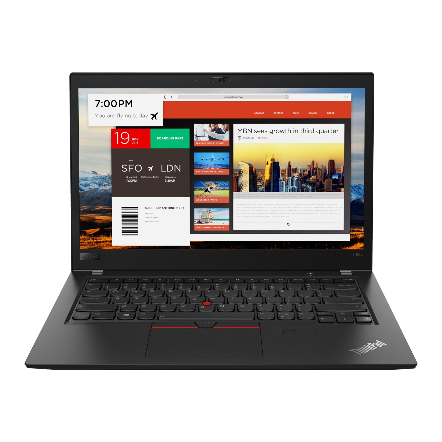 Refurbished (Excellent) - Lenovo ThinkPad T480s Ultrabook - Intel Core i5-8350U 1.7Ghz, 16GB, 256GB SSD, 14" TFT, Windows 10 PRO - 1 Year Warranty