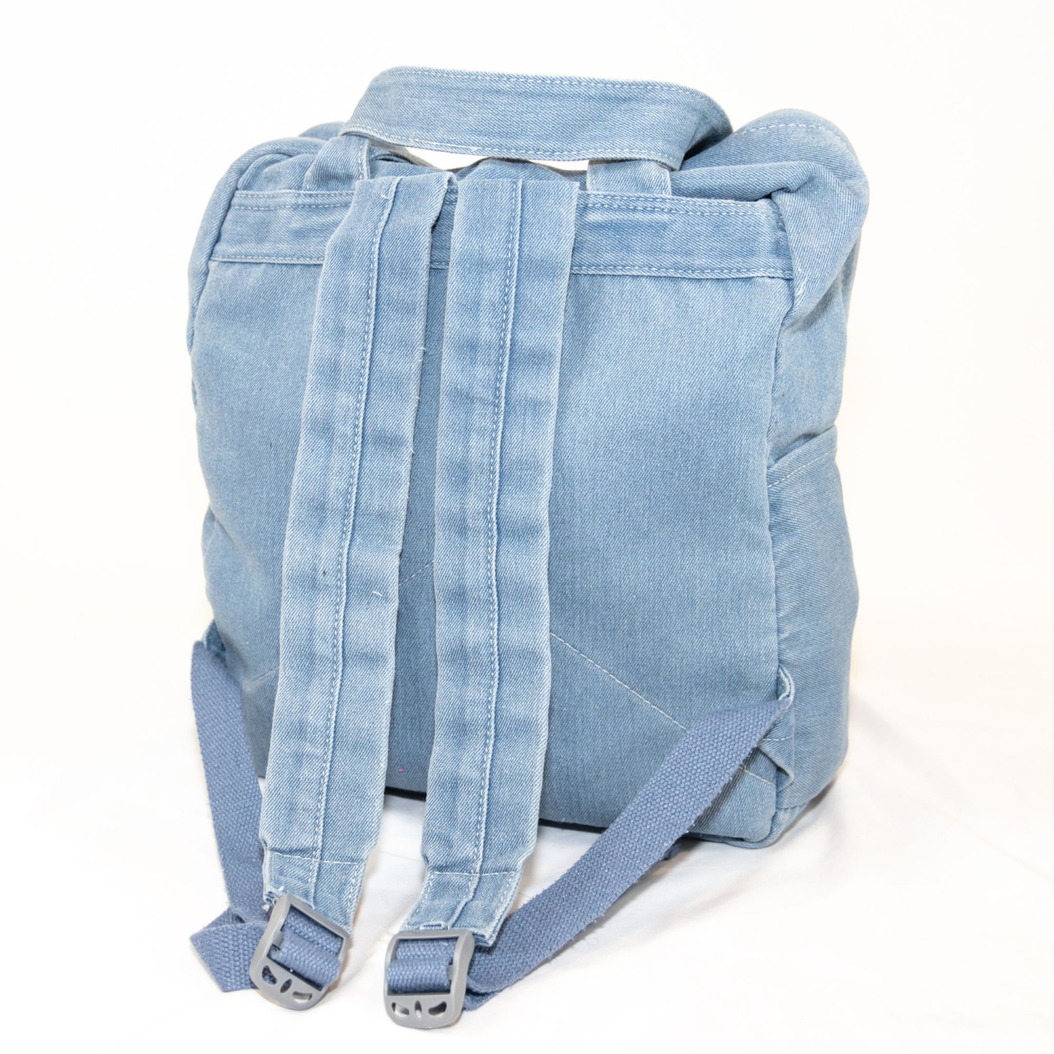 Sac à dos en denim Splid'd. Sac à dos souple pleine grandeur - Bleu délavé