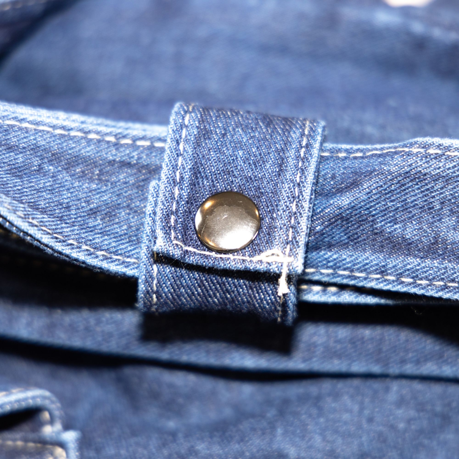 Sac à dos en denim Splid'd. Sac à dos souple pleine grandeur - Bleu moyen