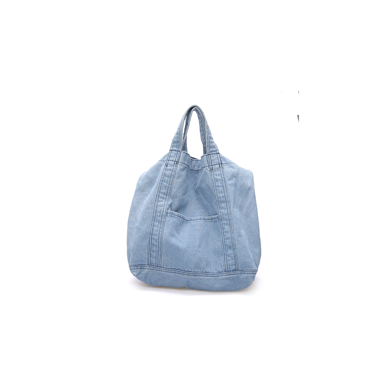Splurg'd Denim tote crossbody shoulder bag - Bleached Blue