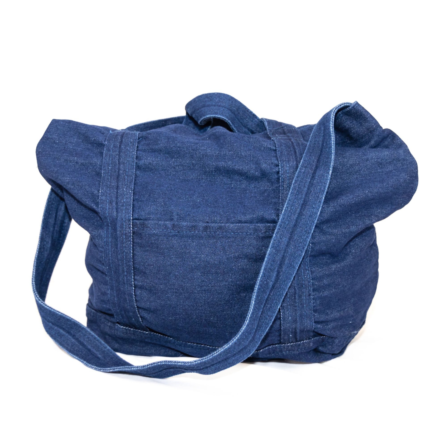 Splurg'd Denim tote crossbody shoulder bag - Medium Blue