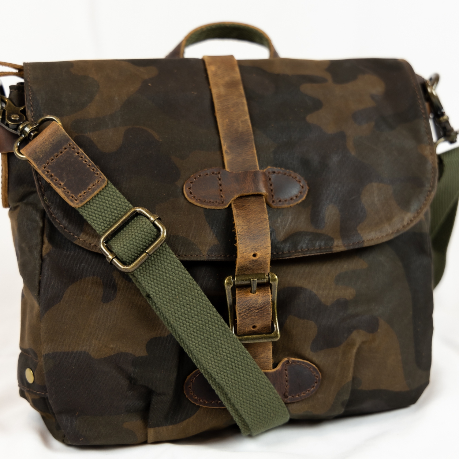 Petit sac messager Spliron’d. Sac à bandoulière CANVAS Camouflage pour tablette - Noir