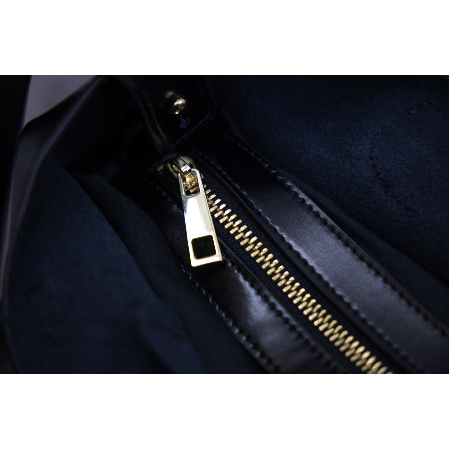 Splurg'd Leather tote bag with long strap and carry handle - Black