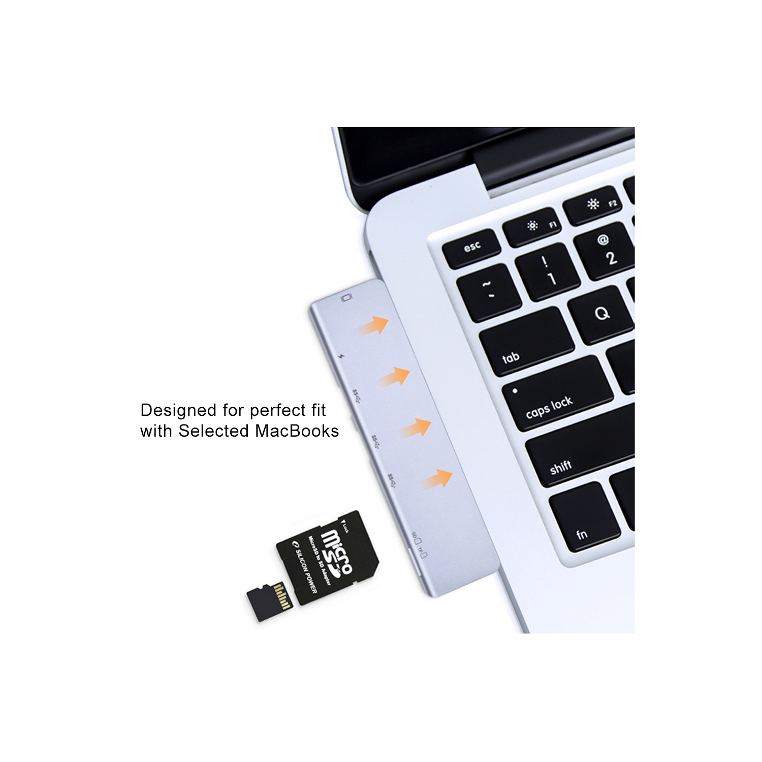 Adaptateur multifonction concentrateur USB-C pour MacBook Pro d'Apple, MacBook Air avec 7 ports compatibles avec Thunderbolt 3