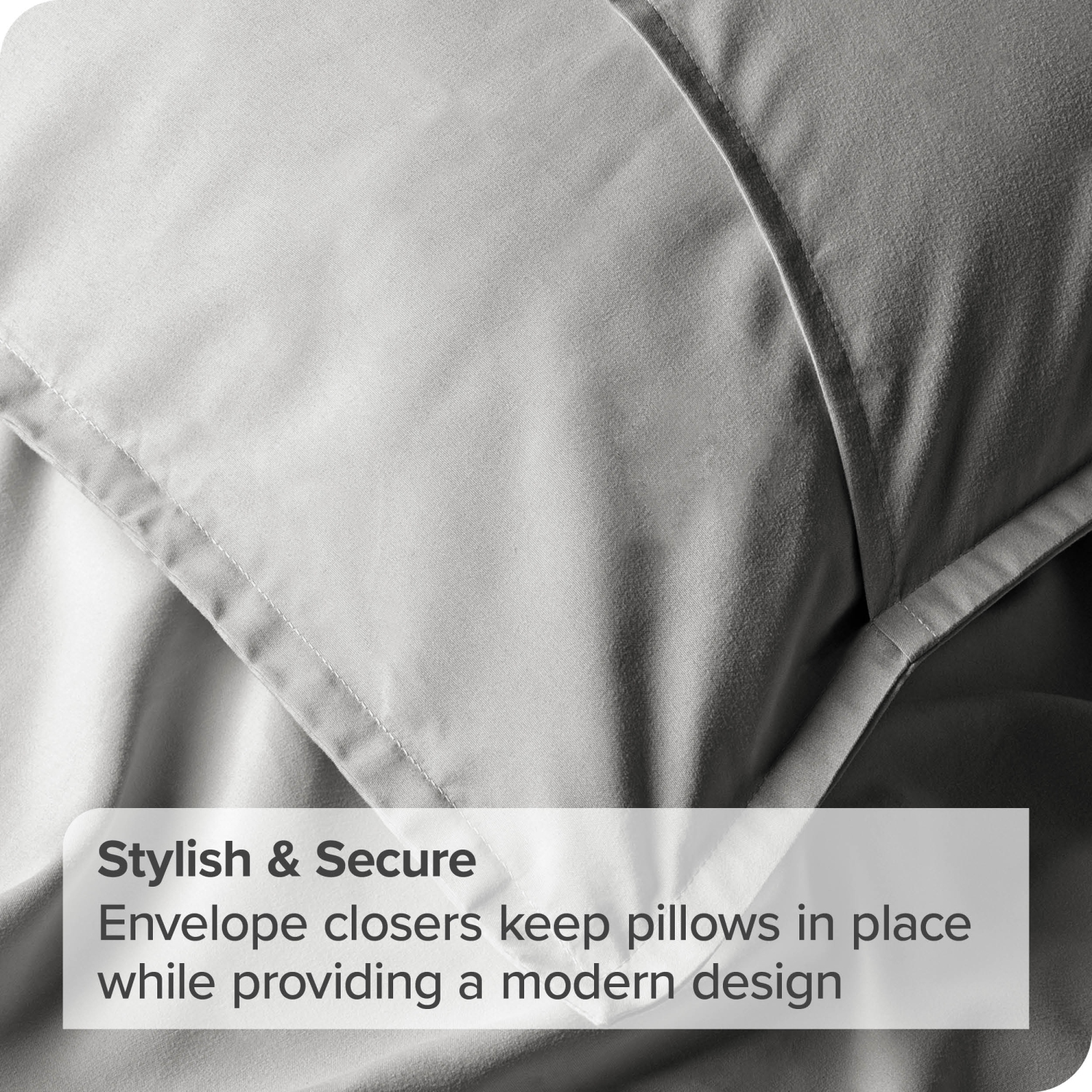 Couvre-oreiller en microfibre très doux Bare Home Premium 1800 - double brossé - Hypoallergénique - résistant aux plis - TG lit, gris pâle