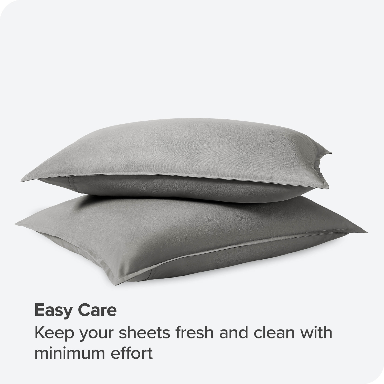 Couvre-oreiller en microfibre très doux Bare Home Premium 1800 - double brossé - Hypoallergénique - résistant aux plis - TG lit, gris pâle