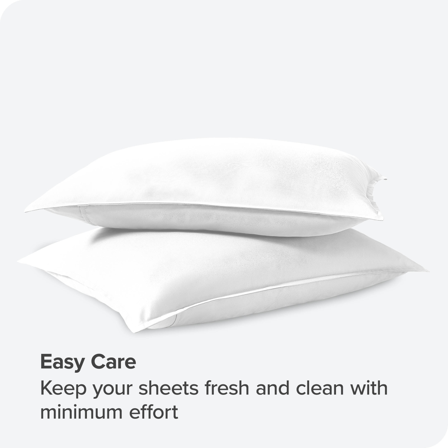 Bare Home Premium 1800 Ultra-Soft Microfiber Pillow Sham - Double Brushed - Hypoallergenic - Wrinkle Resistant - Standard, White
