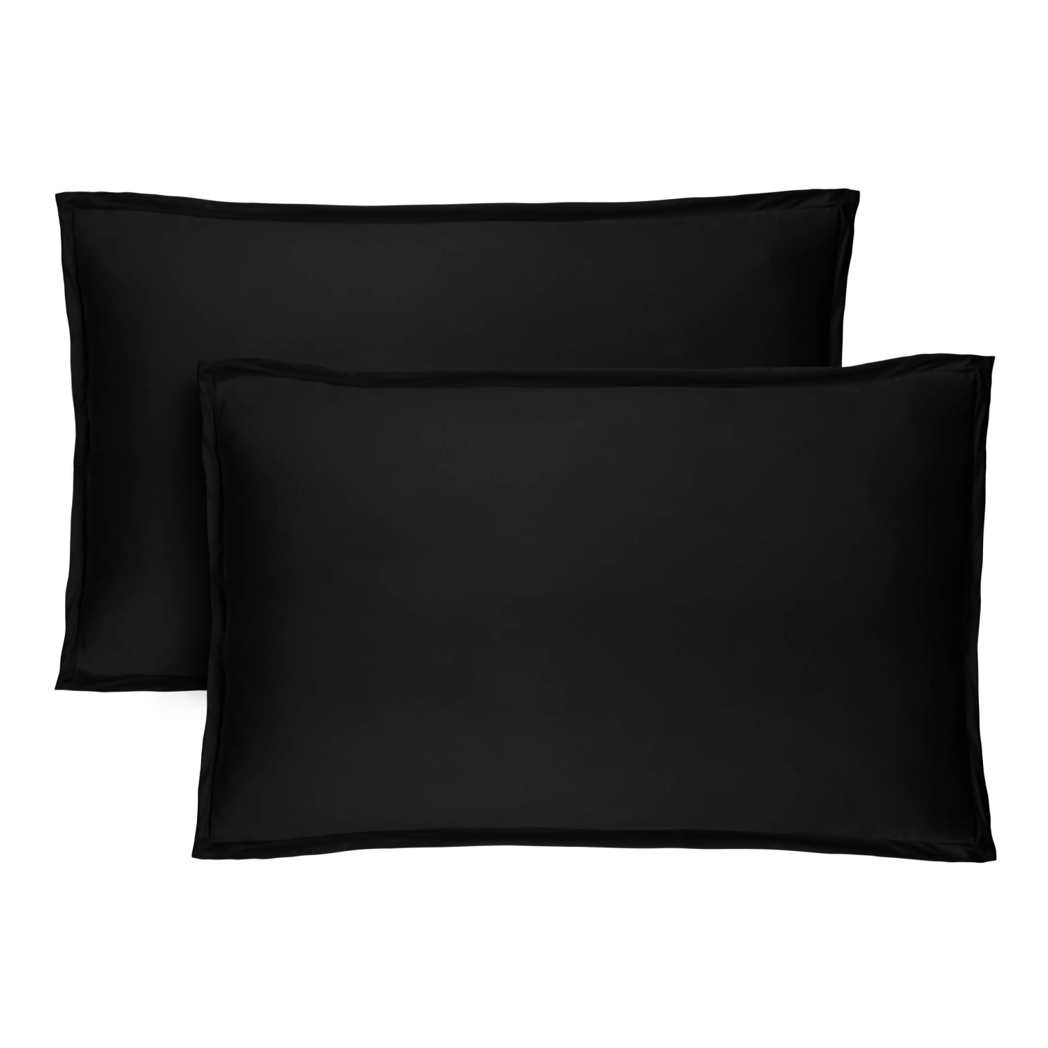 Bare Home Premium 1800 Ultra-Soft Microfiber Pillow Sham - Double Brushed - Hypoallergenic - Wrinkle Resistant - King, Black