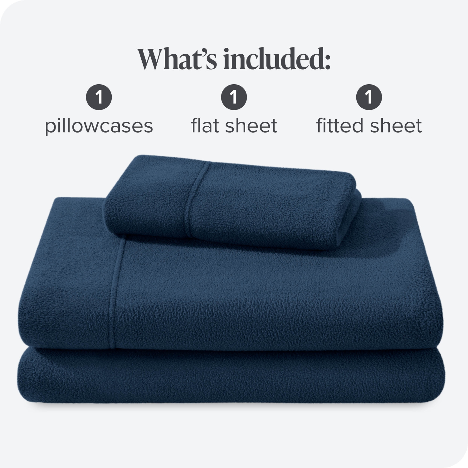 Bare Home Fleece Sheet Set - Plush Polar Fleece, Pill-Resistant Bed Sheets - All Season Warmth, Breathable & Hypoallergenic - Twin XL, Dark Blue